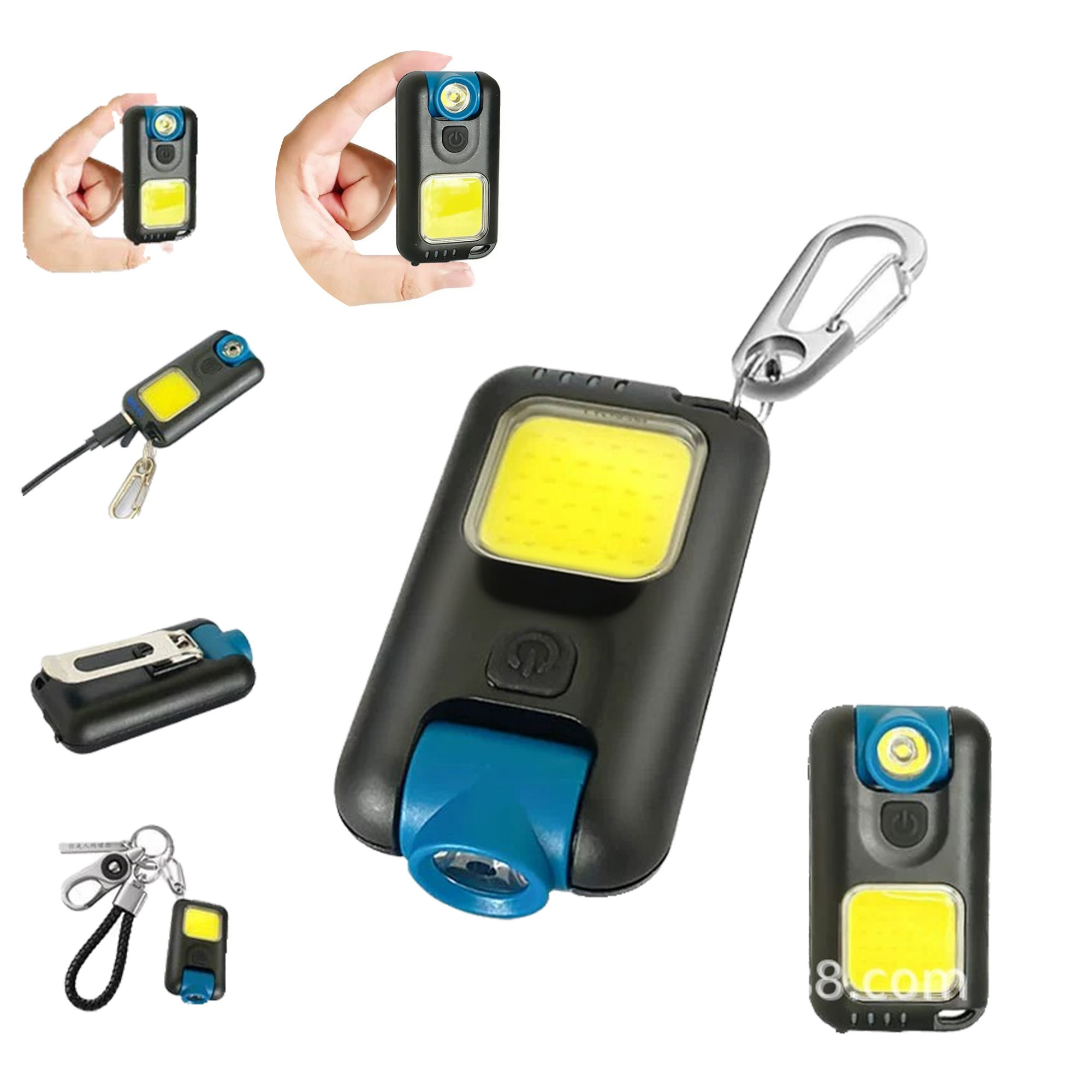 MOQ 50 USB Rechargeable Hat Clip Light Aluminum LED Headlamp 2