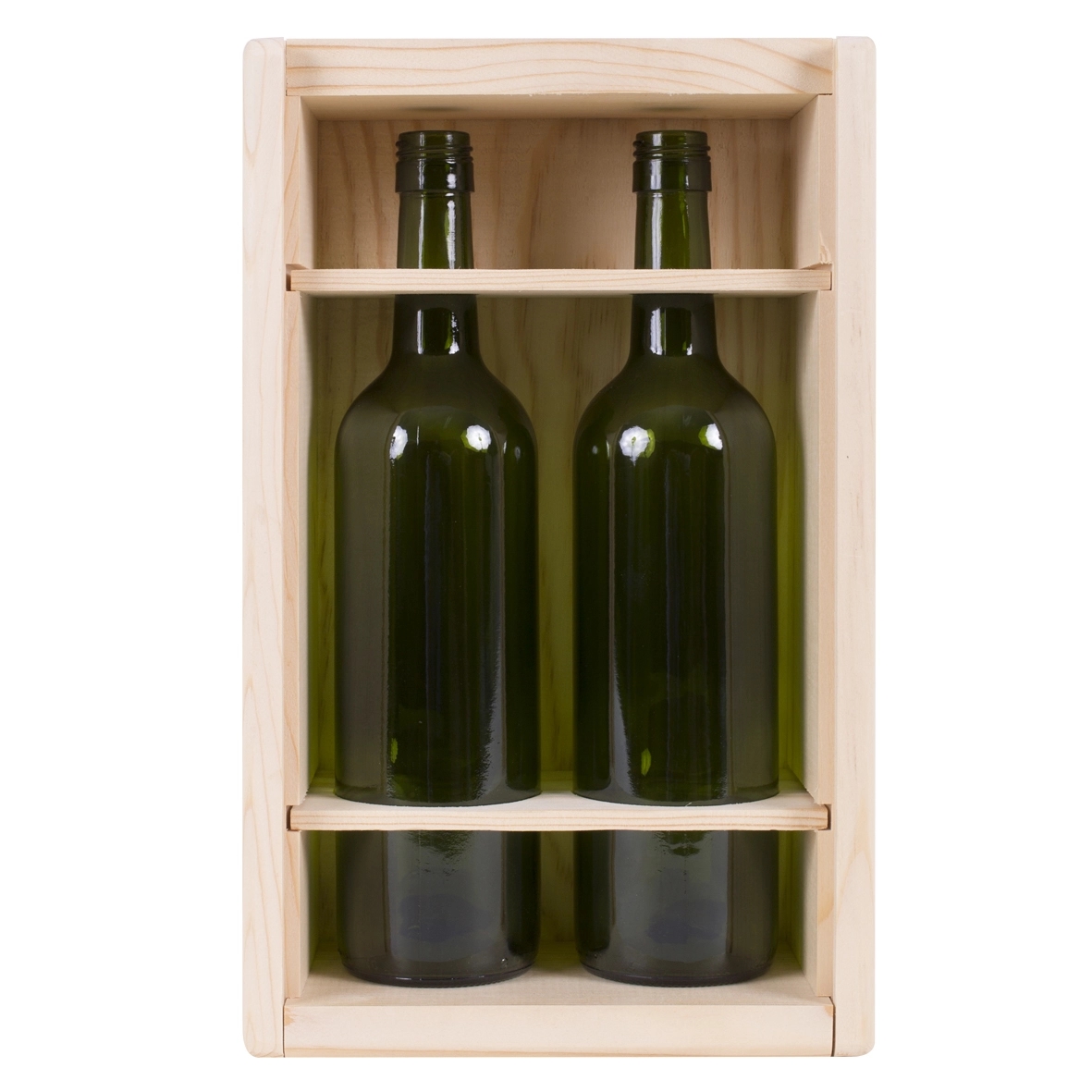 2-Bottle Wood Wine Box 5
