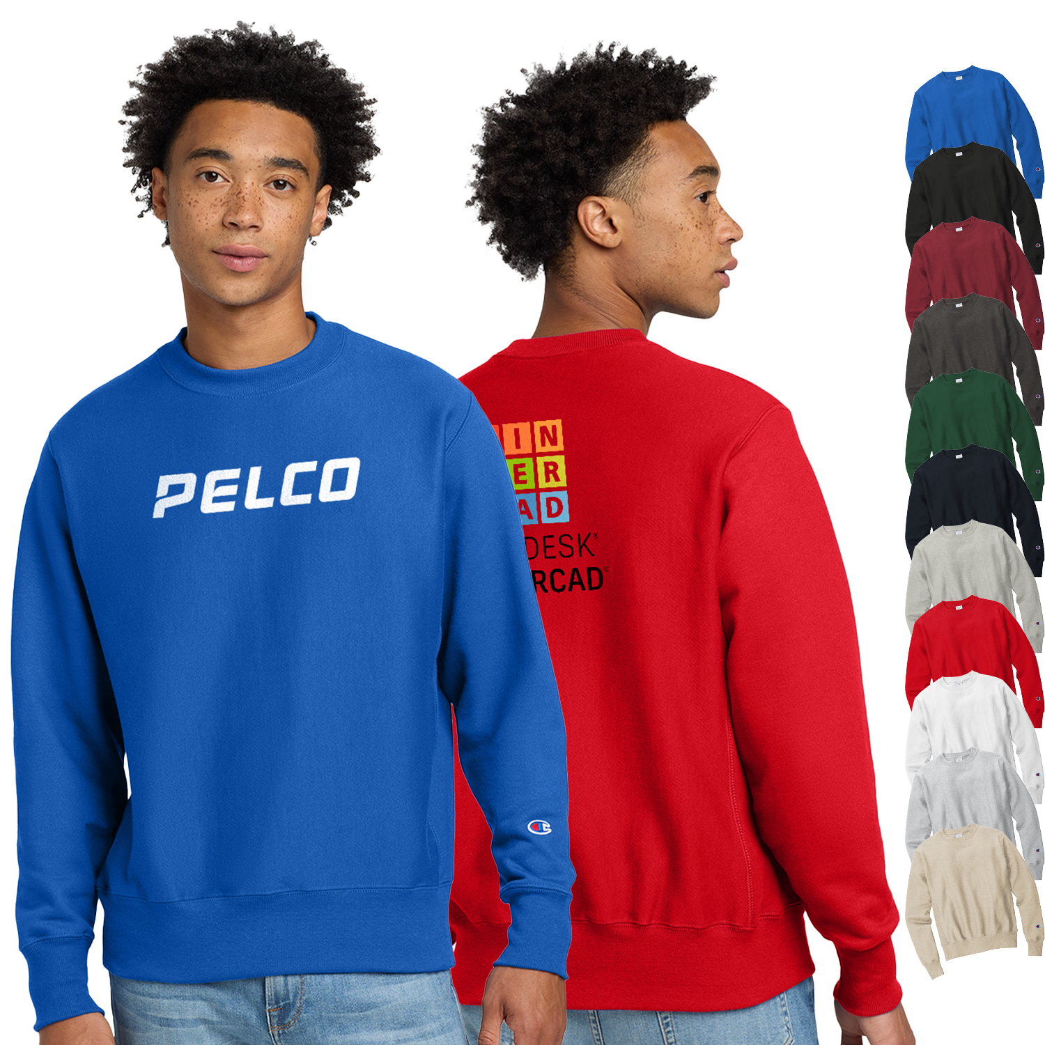 Champion ® Reverse Weave ® Crewneck Sweatshirt, custom hoodie or sweatshirt with logo imprint 3