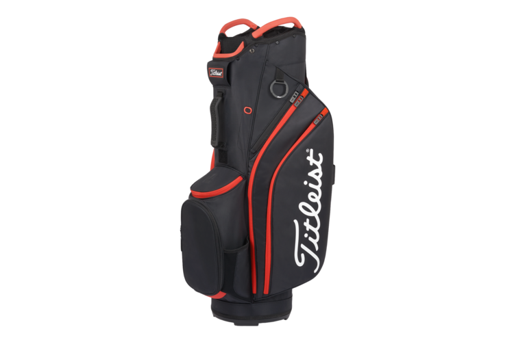 Titleist Cart 14 Cart Bag - Black/Black/Red 2