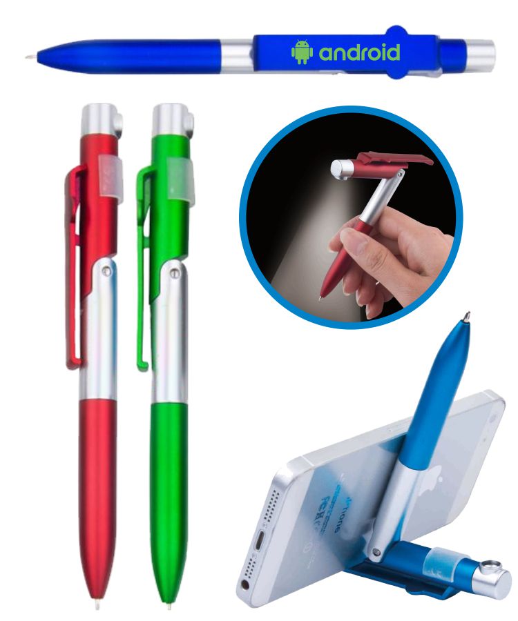 3-in1 "Flashlight" Phone Stand Pen 1