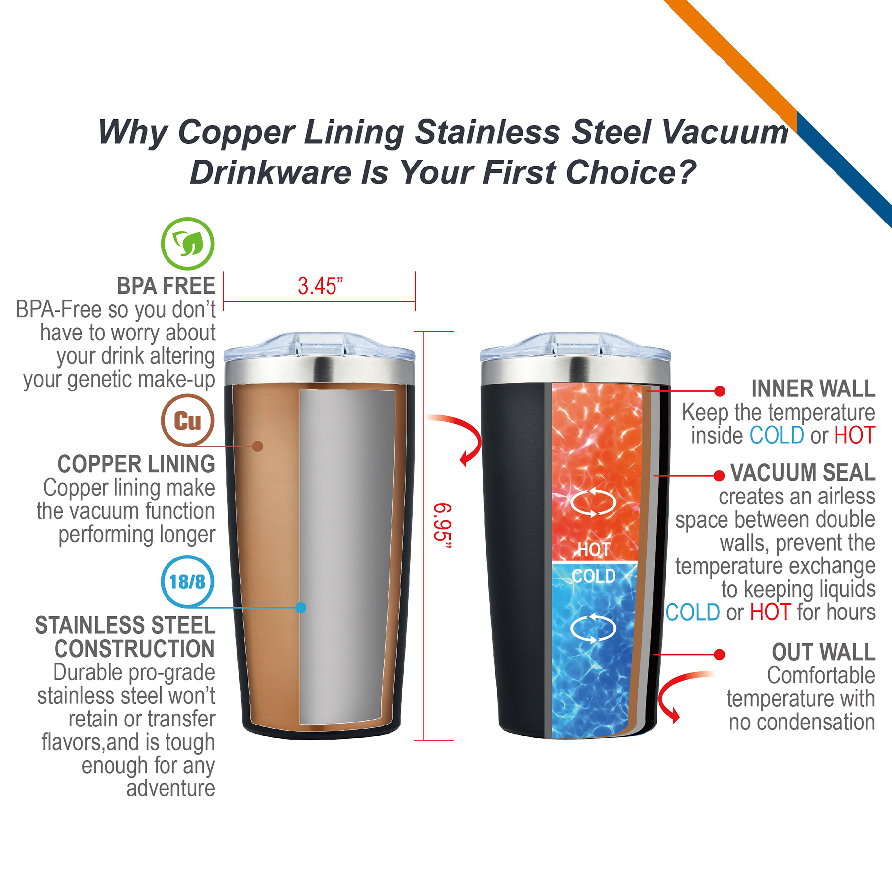 Lion Stainless Steel Mug - 20 OZ. 6