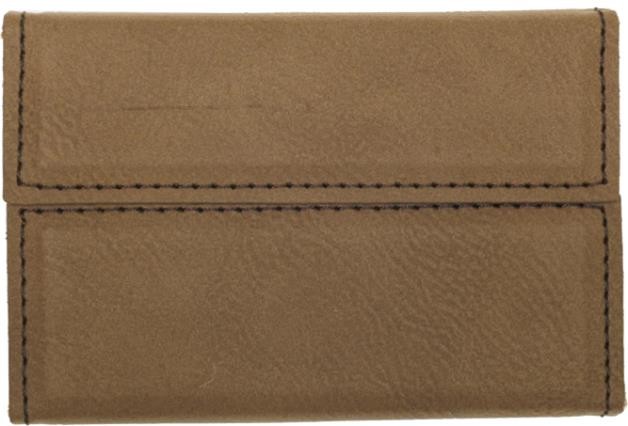 Dark Brown Hard Leatherette Business Card Holder 2