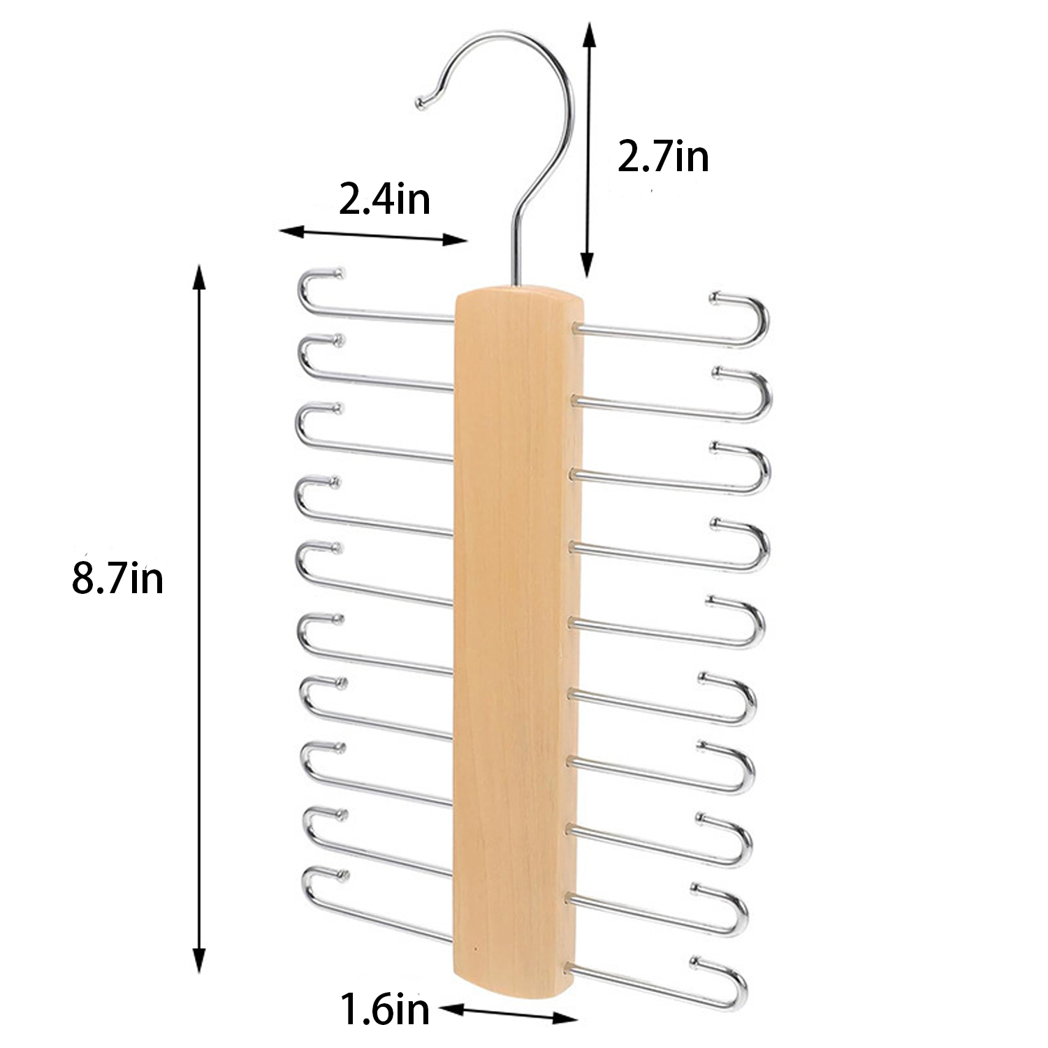 Solid Wood Multi-Functional Hanger 4