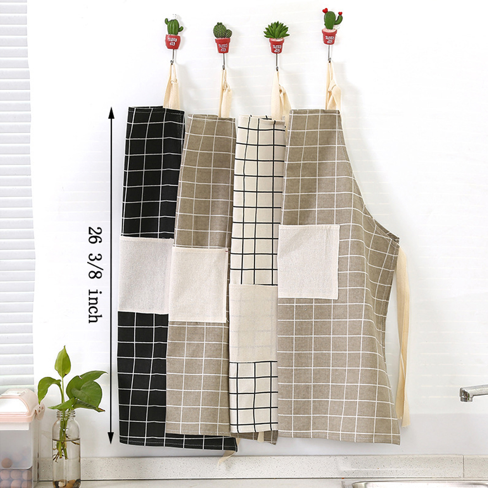 Kitchen Cotton Linen Thickened Apron 3