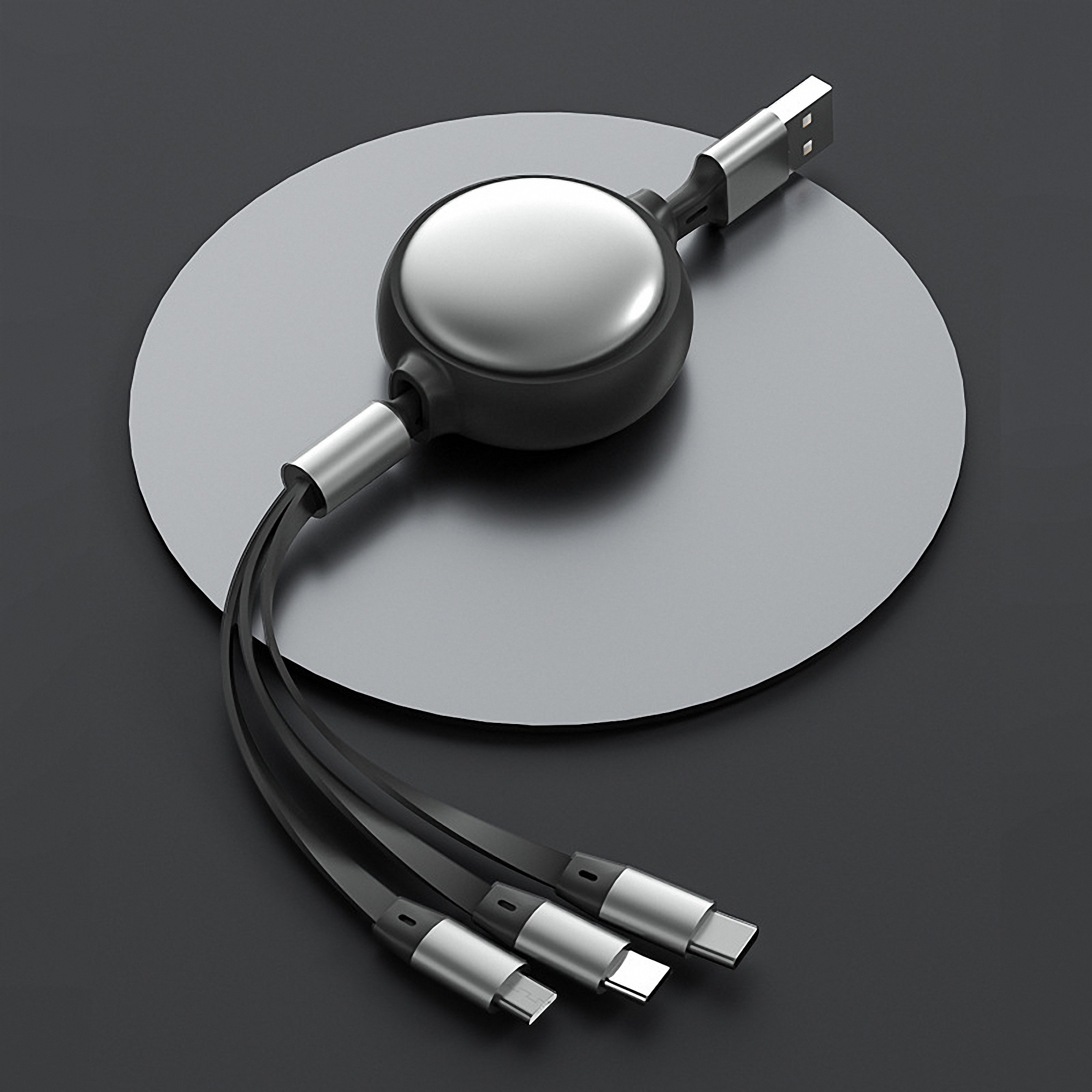 3" 1 Multi USB Retractable Charging Cable 5