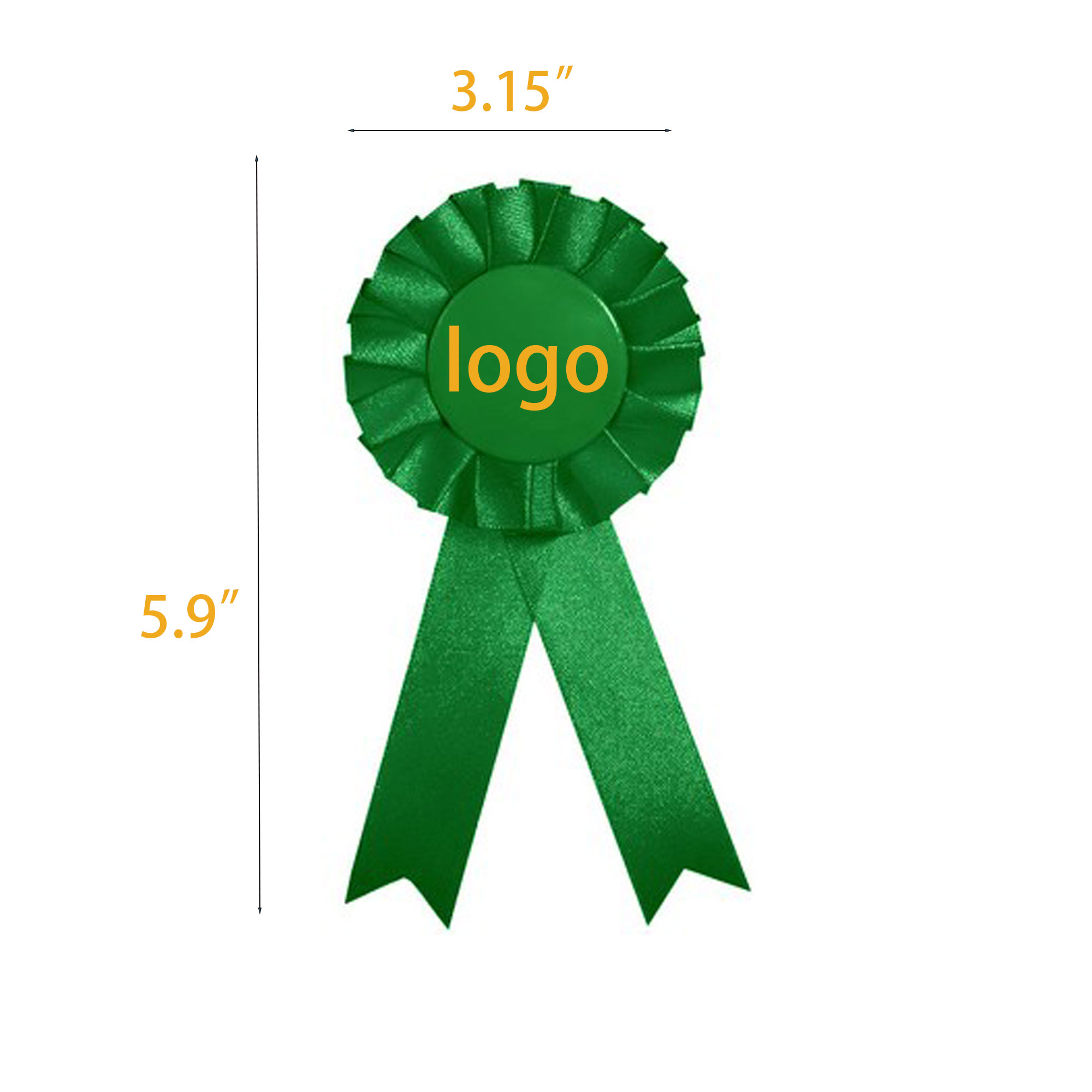 Custom Award Ribbon Tinplate Badge Pin 3