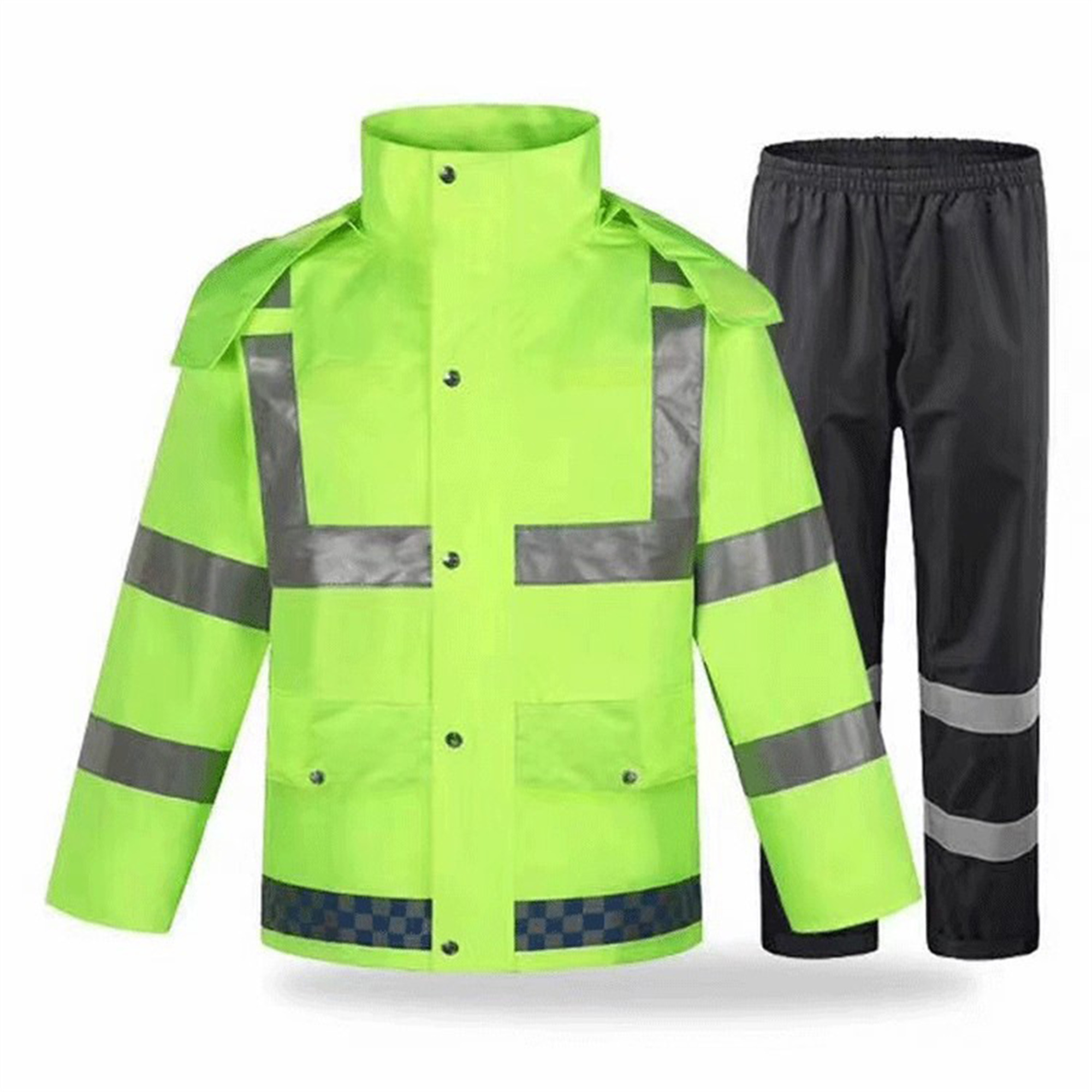 High Visibility Safety Raincoat Suit 11