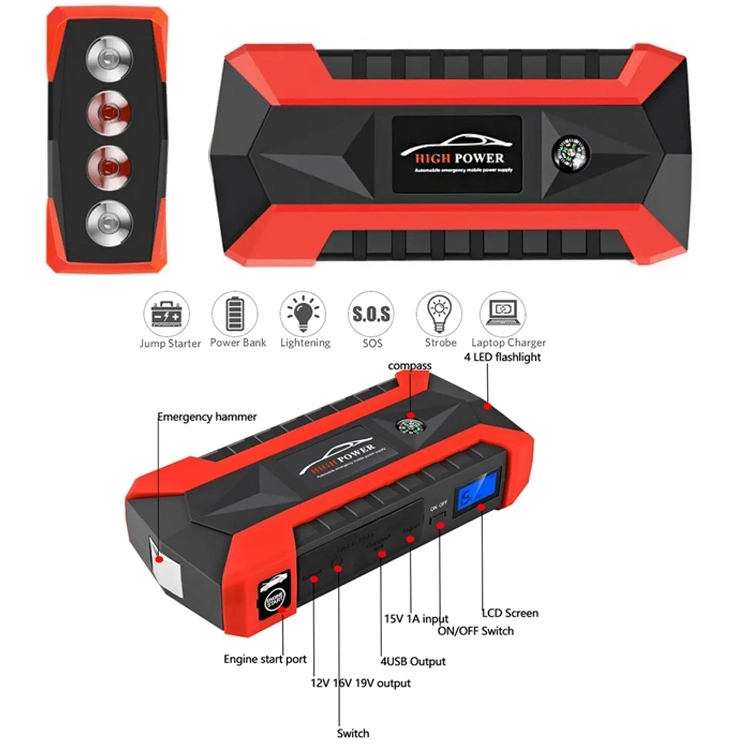 Hot Selling 12000mAh Portable Emergency Car Jump Starter 3
