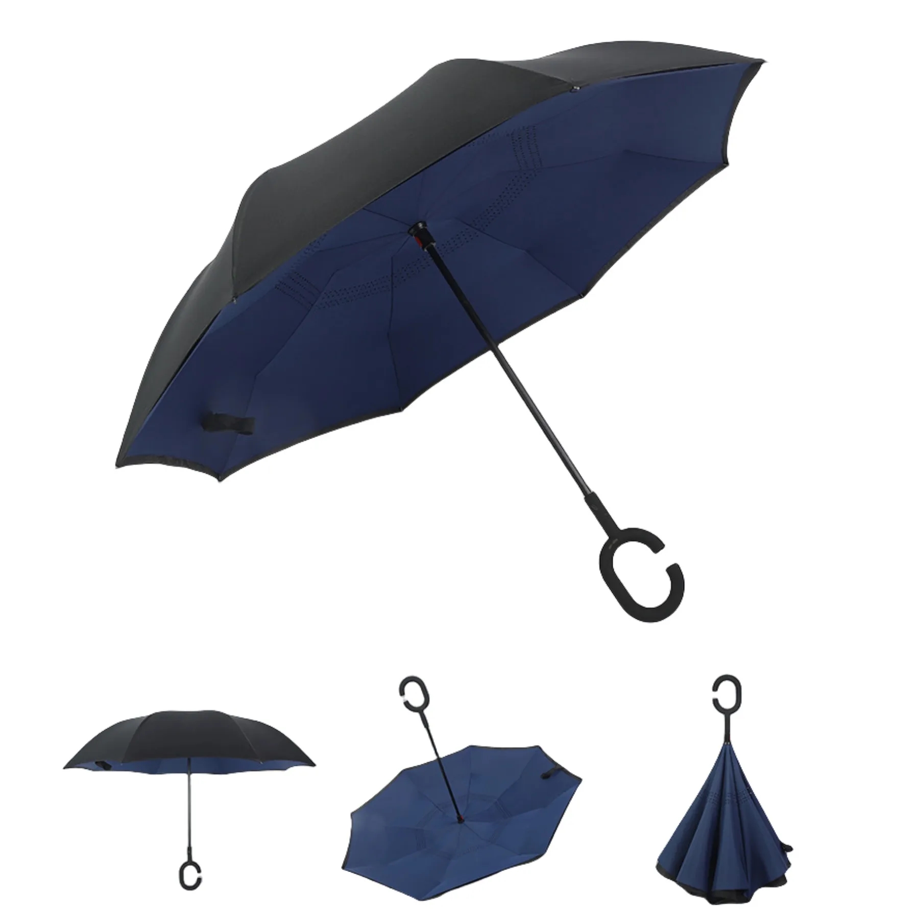Double Layer Inversion Umbrella With C-Handle 4