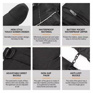 Waterproof Touchscreen Rechargeable Battery Heated Gloves 4