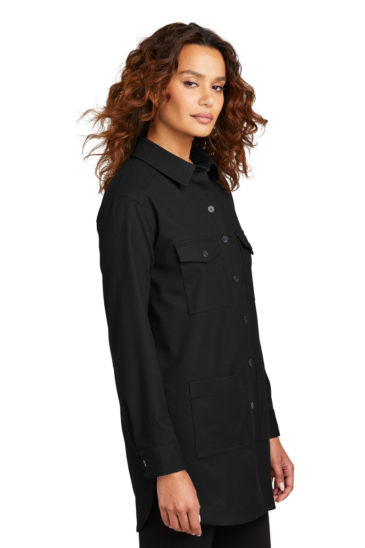 Mercer+Mettle Women's Long Sleeve Twill Overshirt MM2021 8