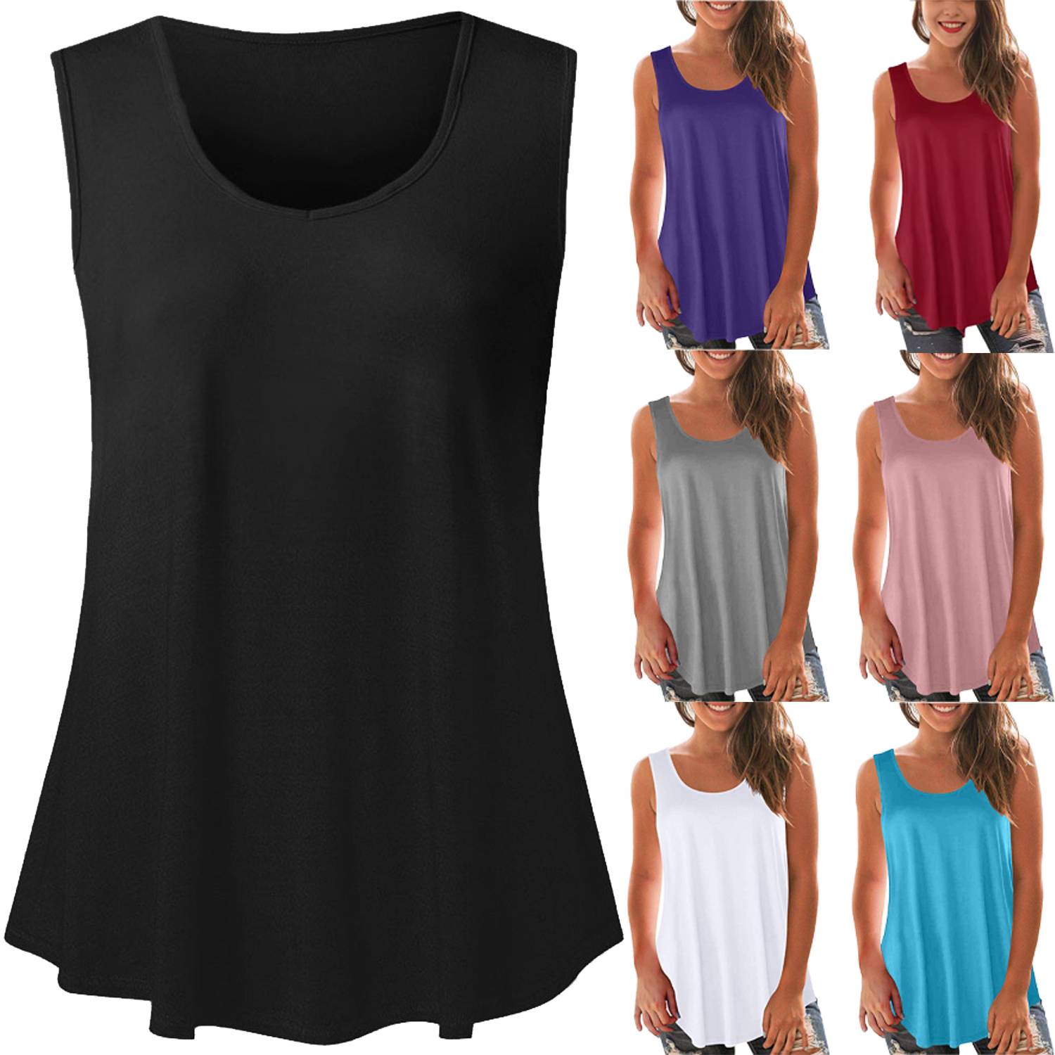 Women Oversized Crewneck Sleeveless Vest 6