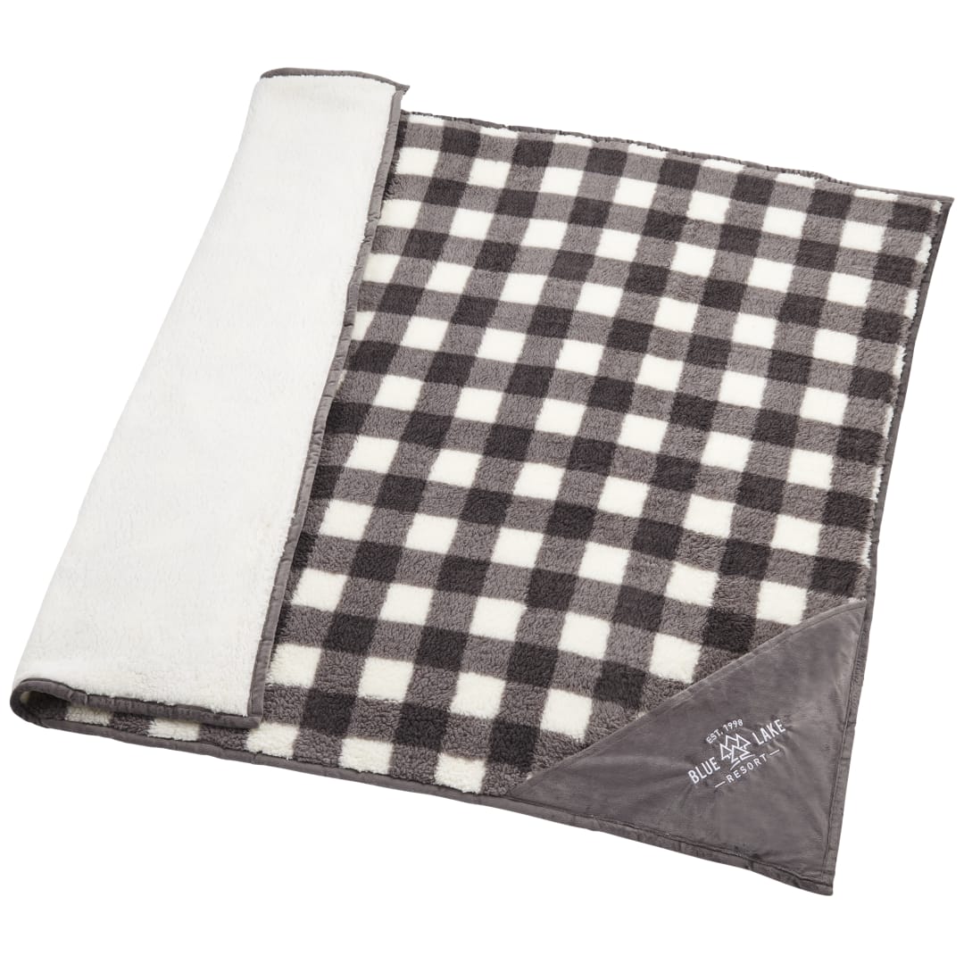 Field & Co.® Double Sided Plaid Sherpa Blanket 37