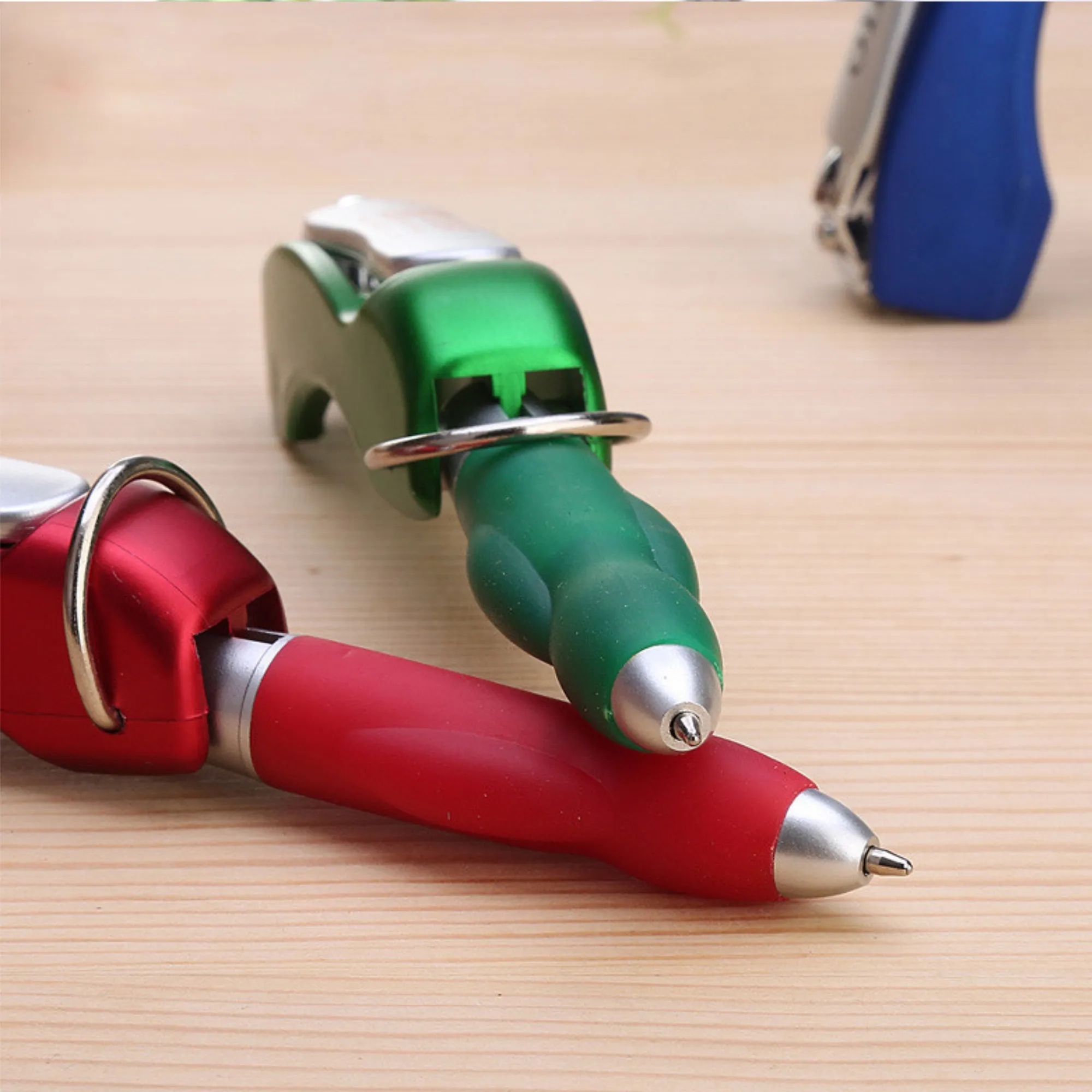 Folding Ballpoint Pen Nail Clipper With Keychain 3