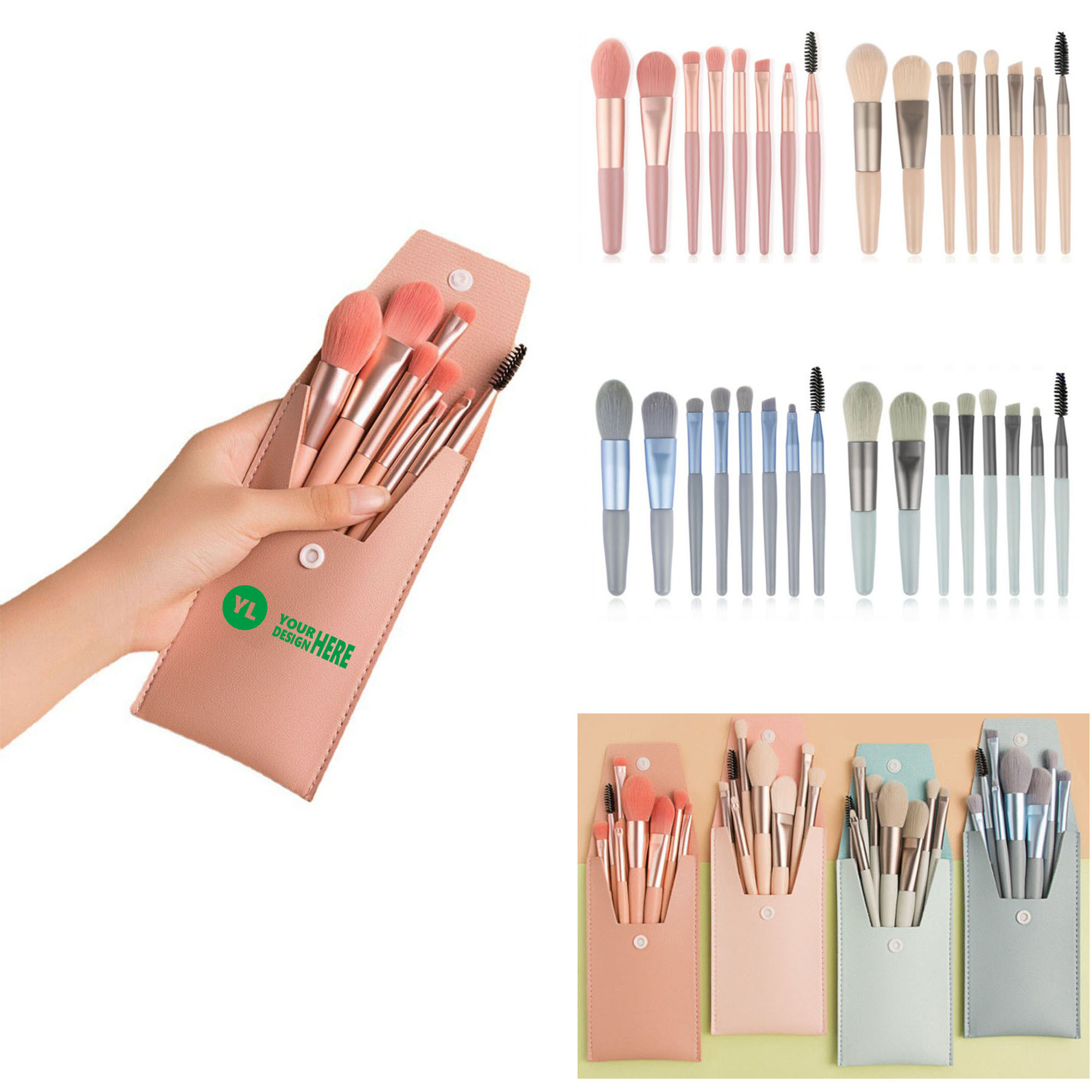 8 PCS Travel Make Up Brush Kit 2