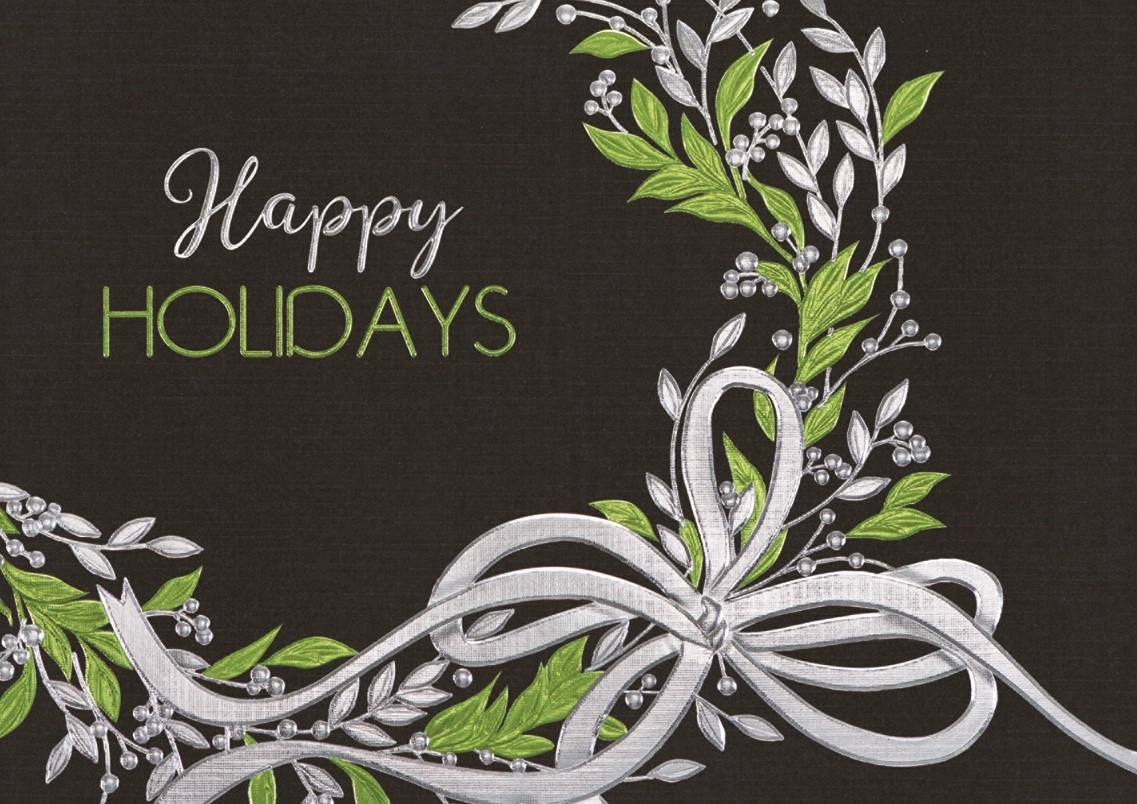 Sweet Green Wreath Holiday Cards 1
