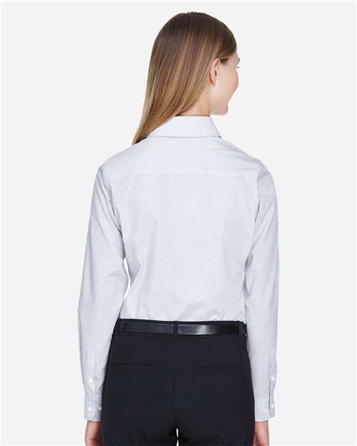 Women's Crown Collection® Micro Tattersall Woven Dress Shirt - DG510W 19