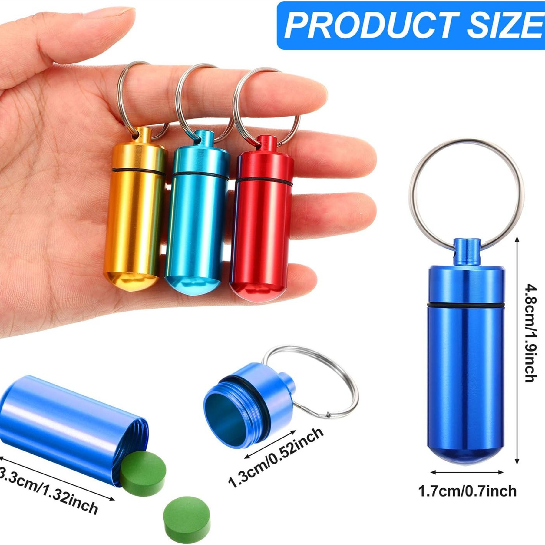 Waterproof Aluminum Pill Holders Storage 2