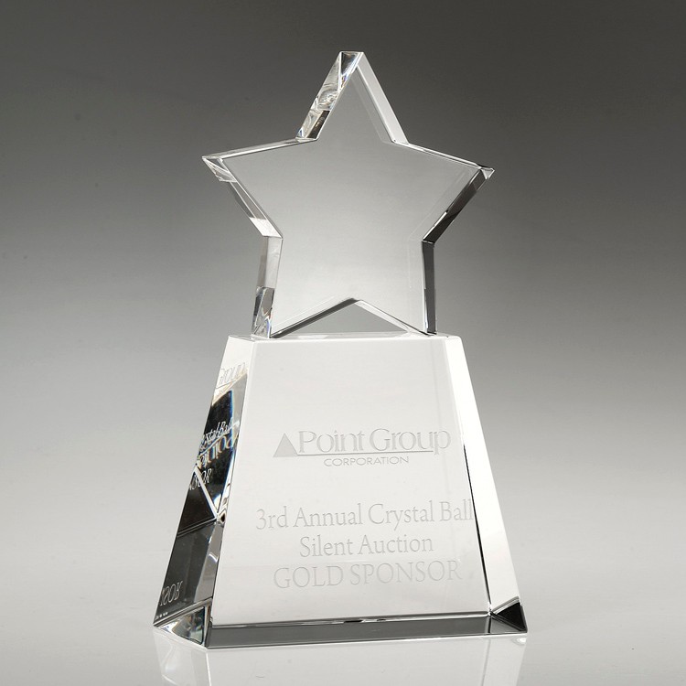 6" Crystal Award-Clear Star w/ Clear Base_D127CA 3