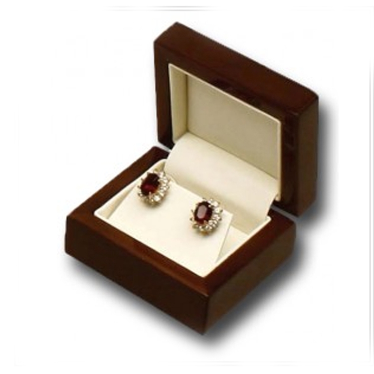 Piano Lacquer Finished Red Wood Box w/ Leatherette Exterior 3