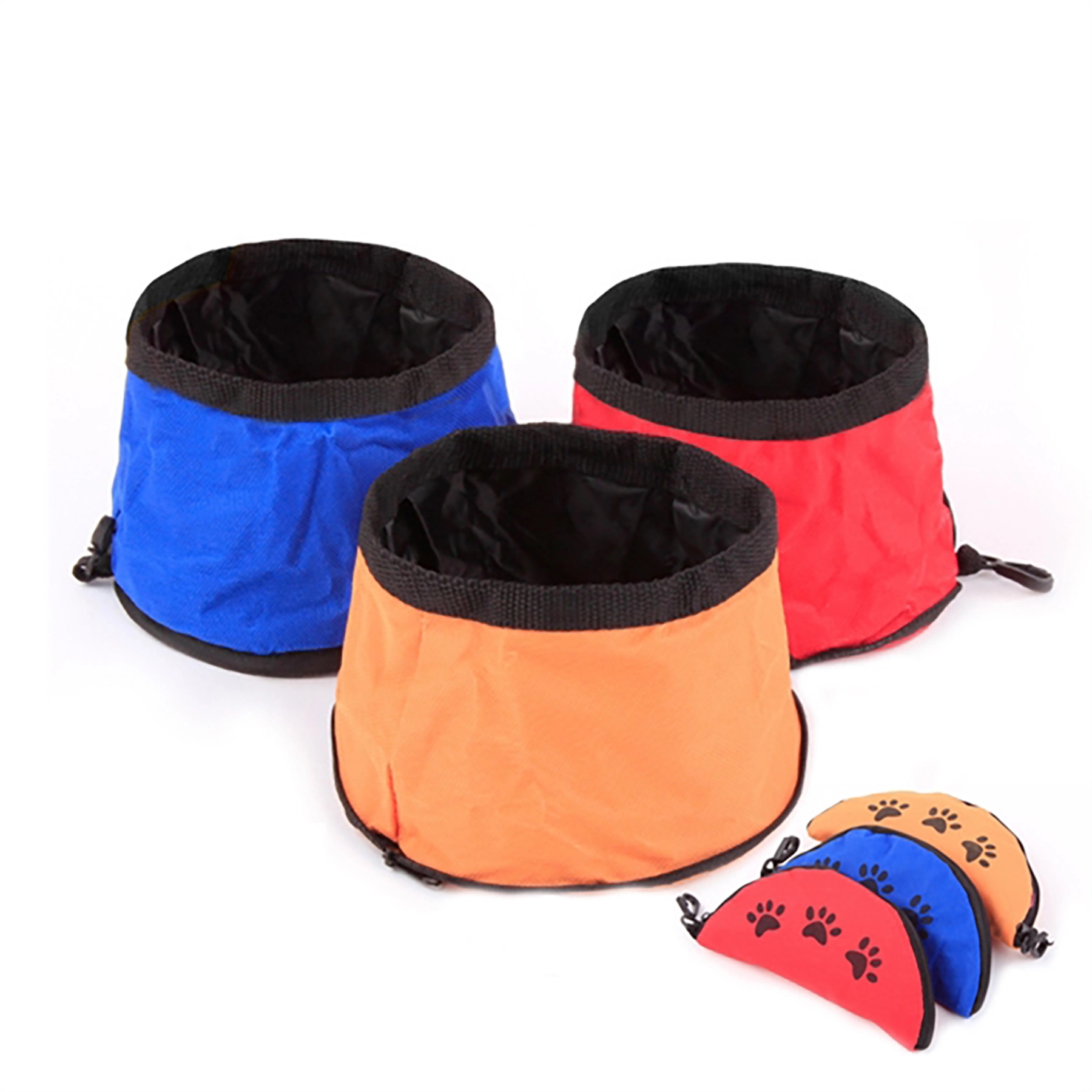 600D Poly Folding Pet Food / Water Travel Bowl 3