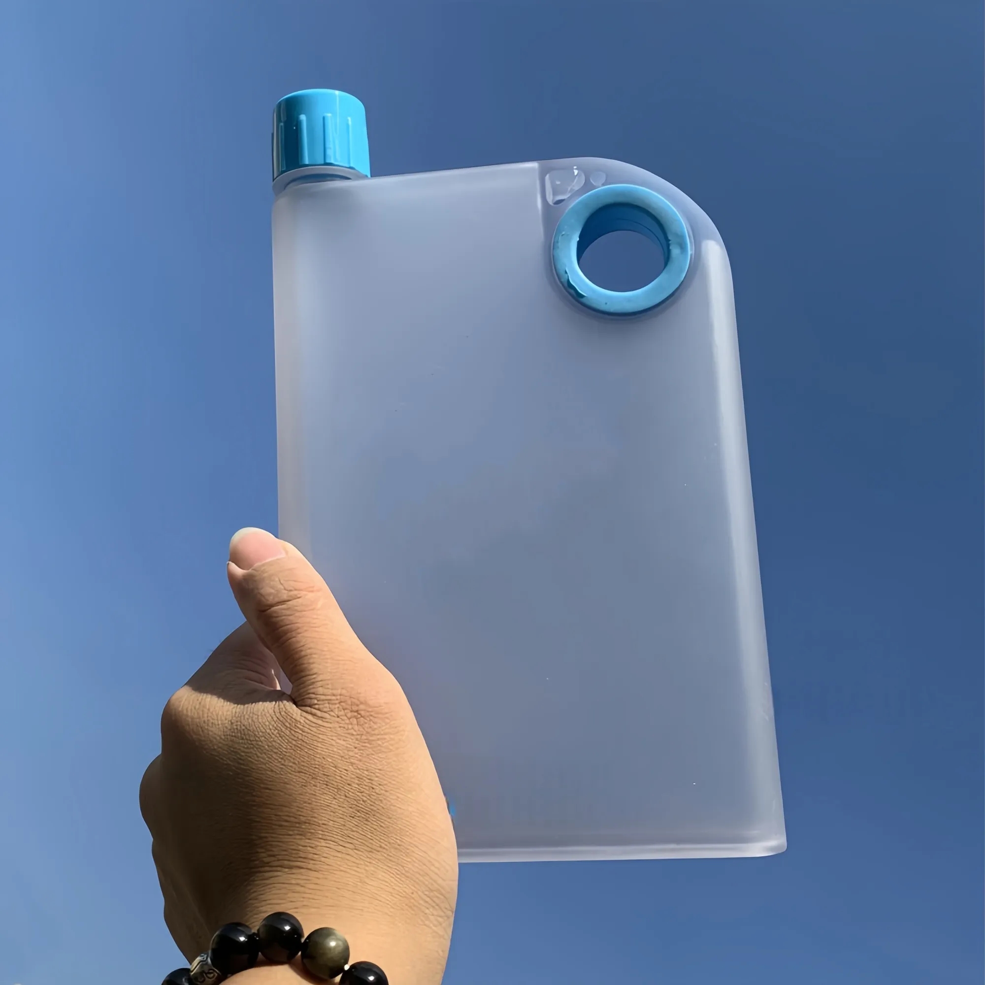 Slim Flat Transparent Water Bottle 10