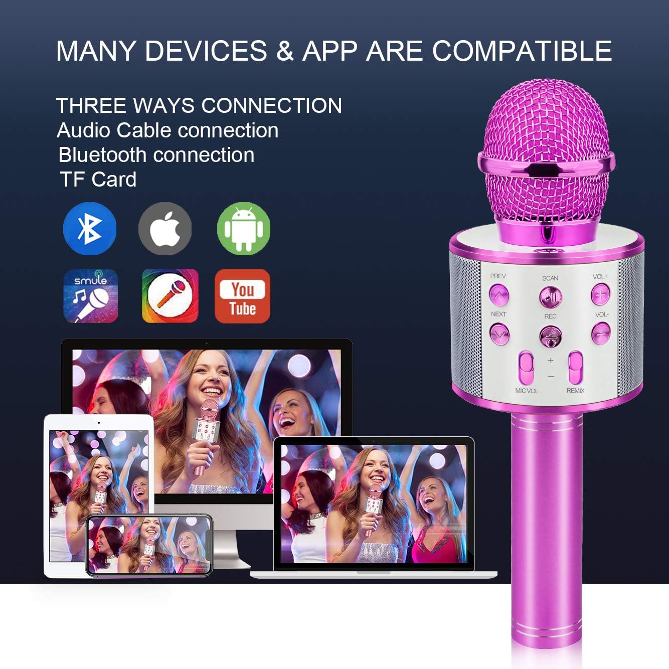 Promotek iBank® Bluetooth Karaoke Microphone 1