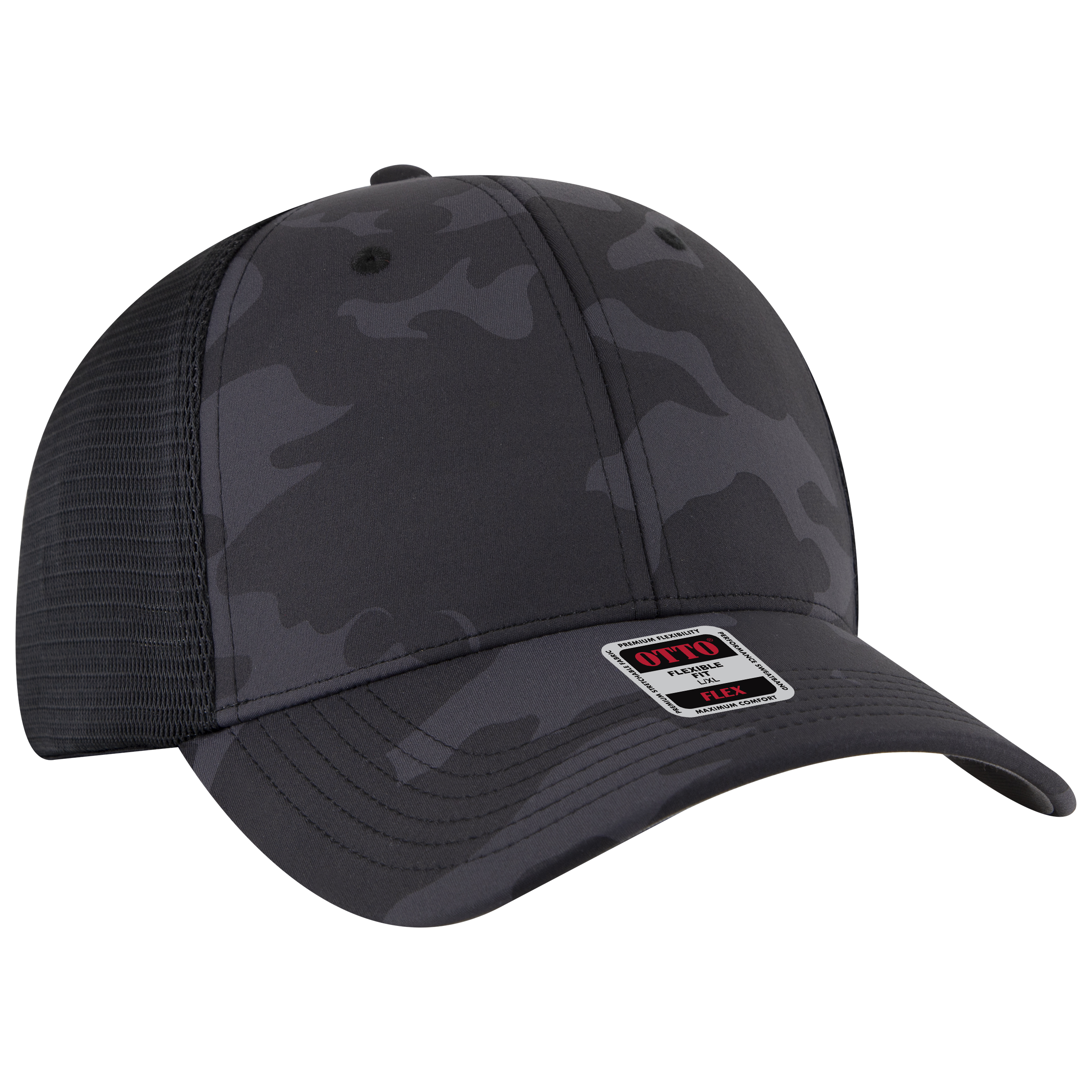 OTTO CAP® OTTO FLEX® Fitted 6 Panel Low Profile Mesh Back Trucker Hat 10