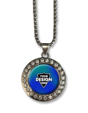 Necklace: 1.25" Circle Pendant Necklace and (CUSTO 1