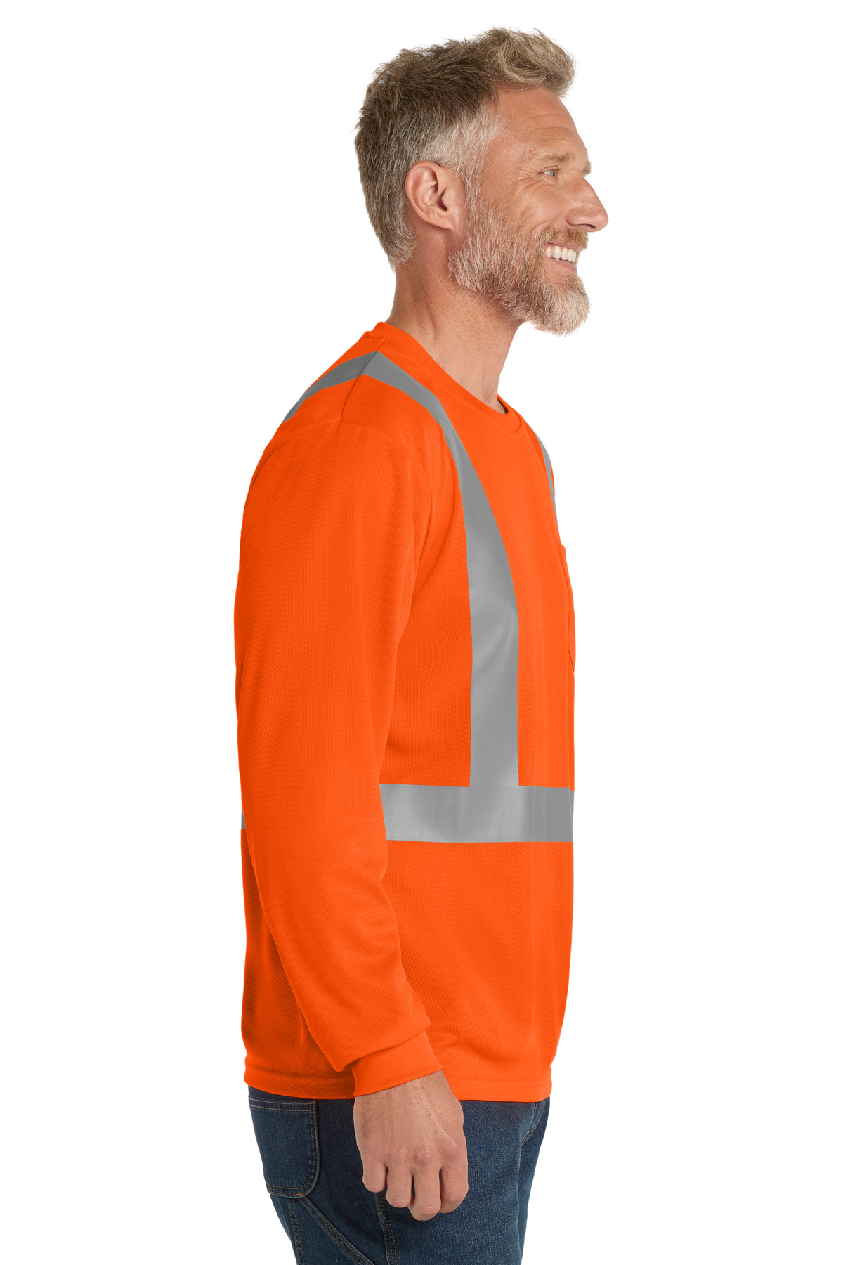 CornerStone ANSI 107 Class 2 Mesh Long Sleeve Tee. CS201 4