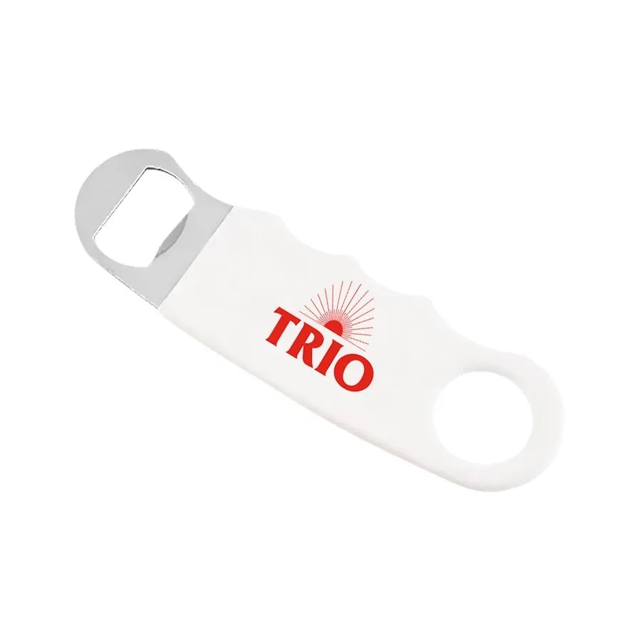 White Hand Grip Flat Bottle Opener 5