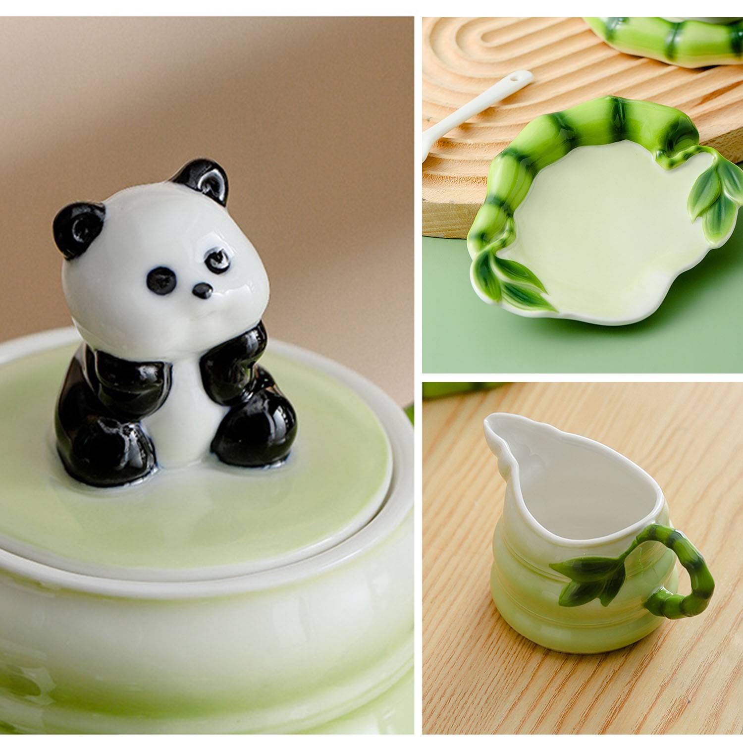 Cute panda china Enamel Cup Set 5