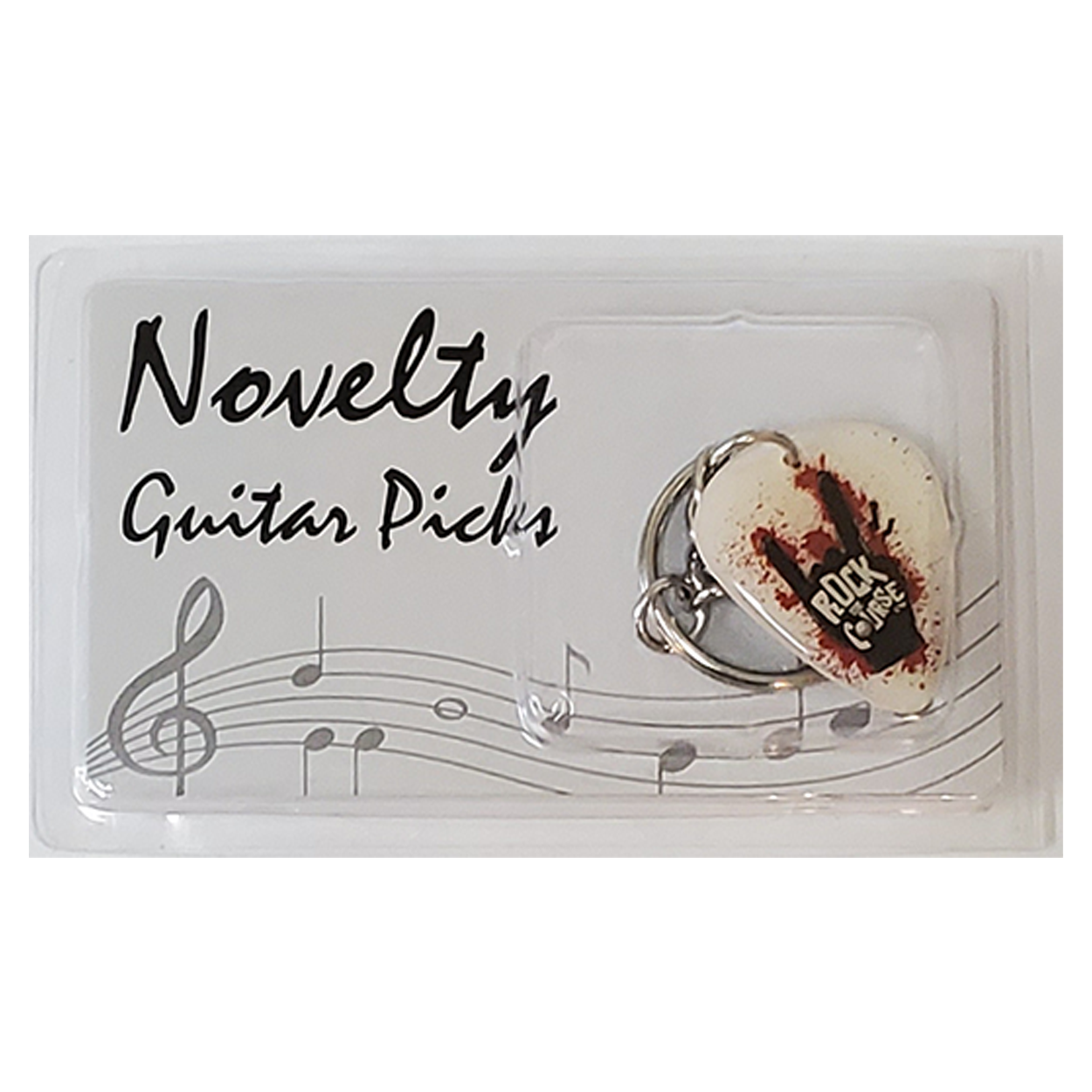 Novelty Pick with Single Sided Imprint with Key Chain Attachment 2