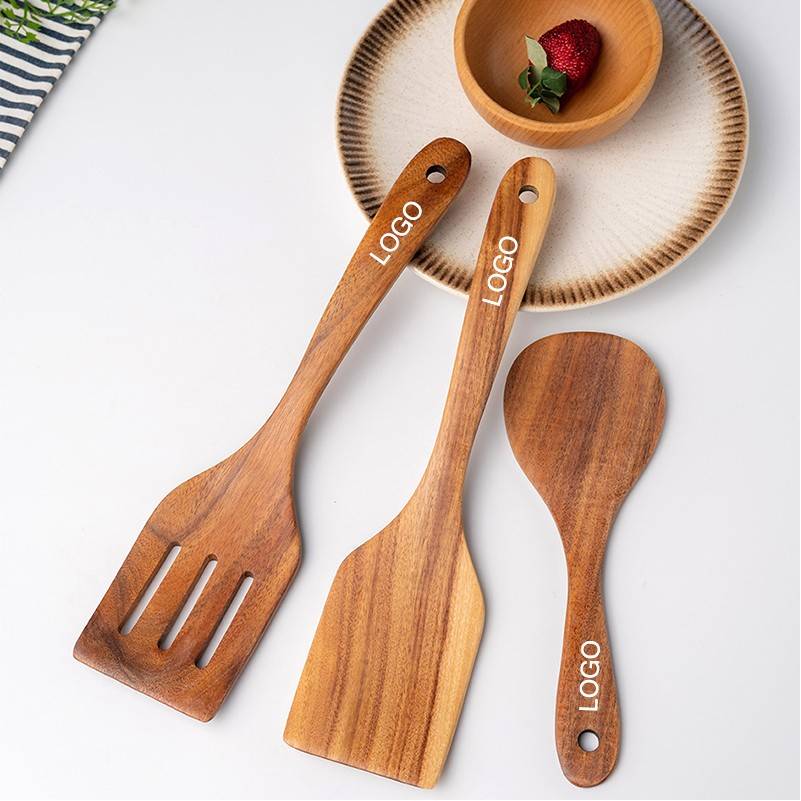 Kitchen Premium Wooden Utensils For Cooking - 7 Pc Set 2