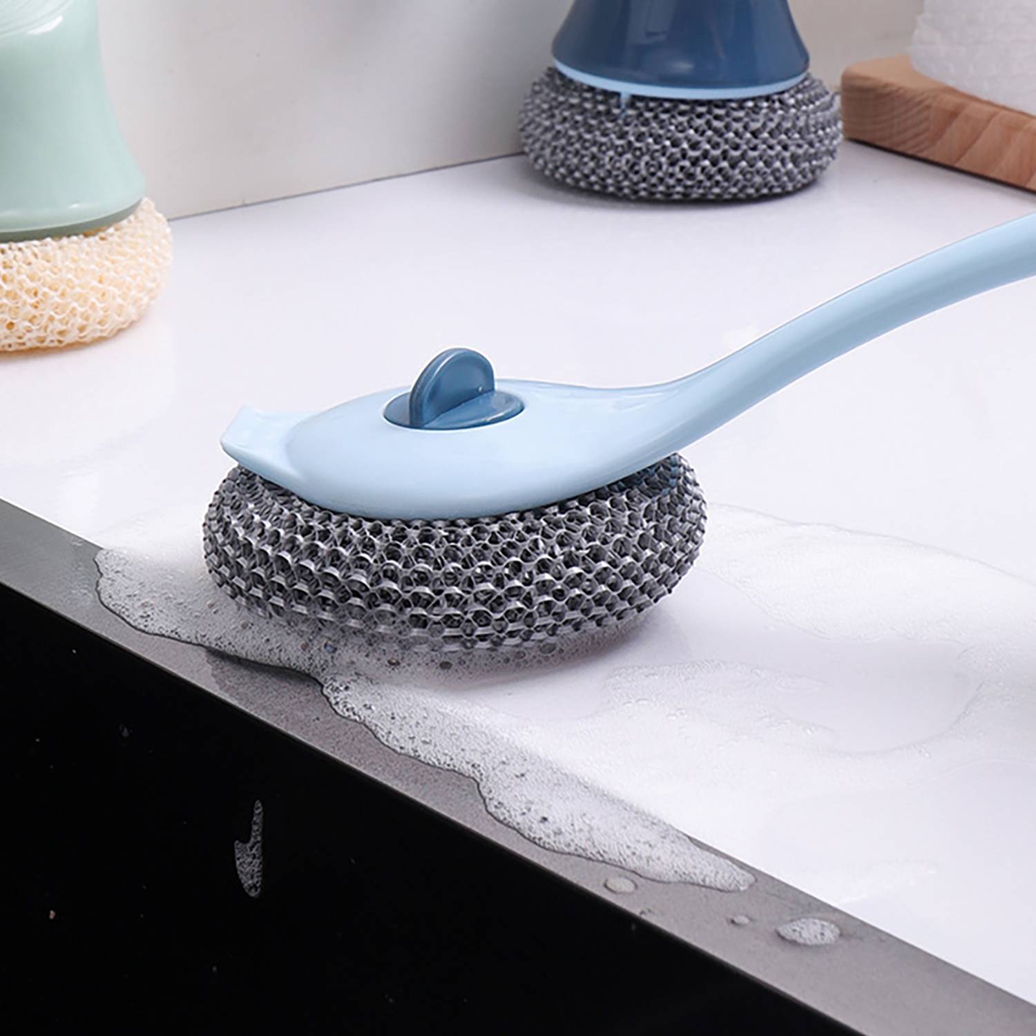 Long Handled Kitchen Pot Brush 4