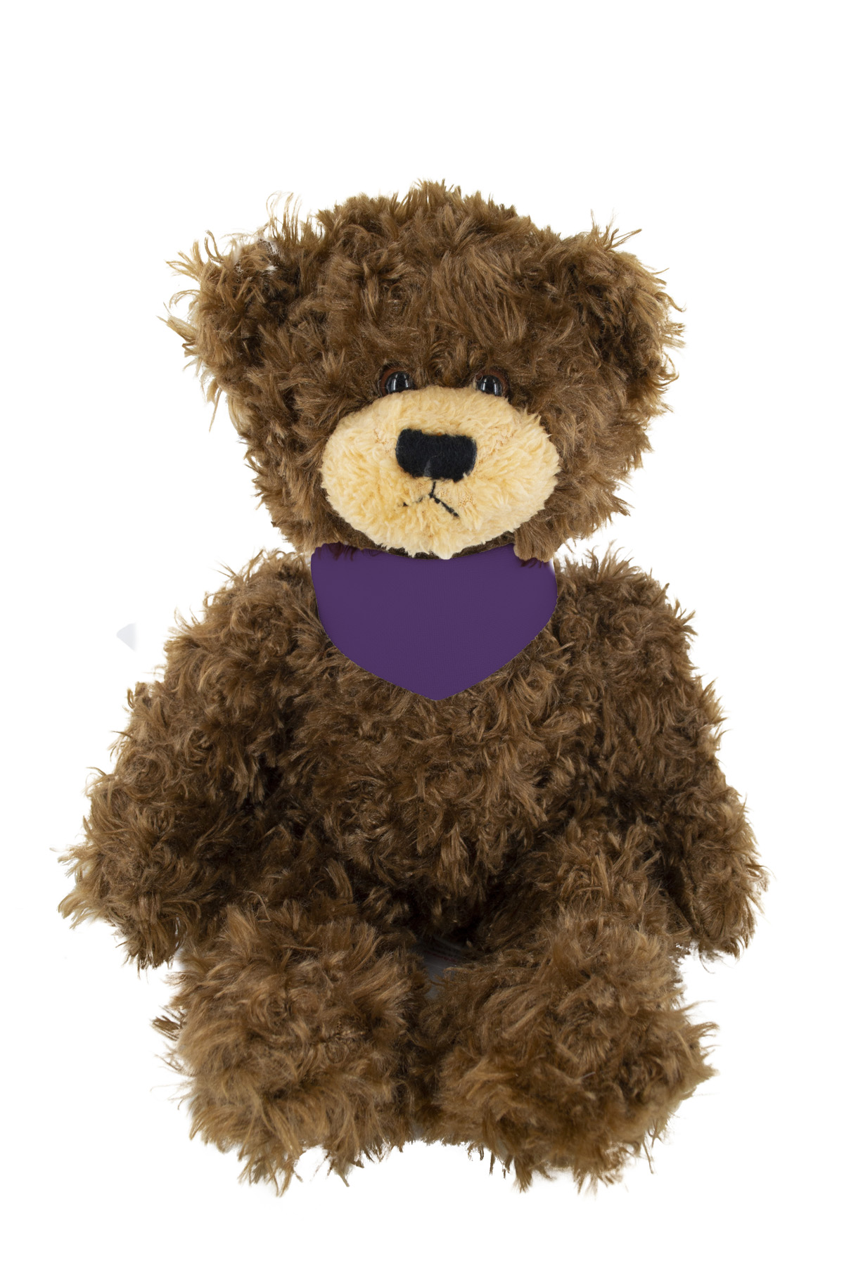 soft plush Chocolate Brandon Bear with bandana