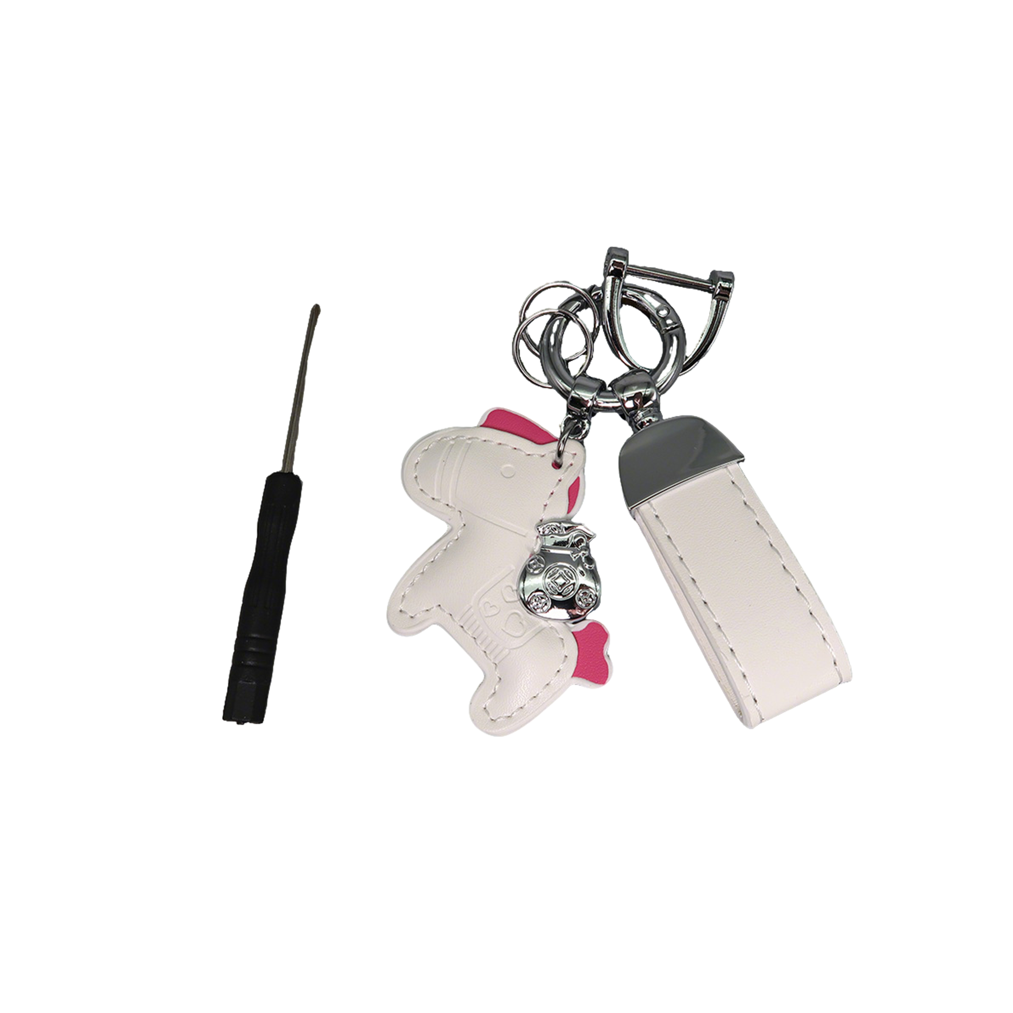 Polyurethane Pony Figure Key Ring With Strap 6.7" Length 37