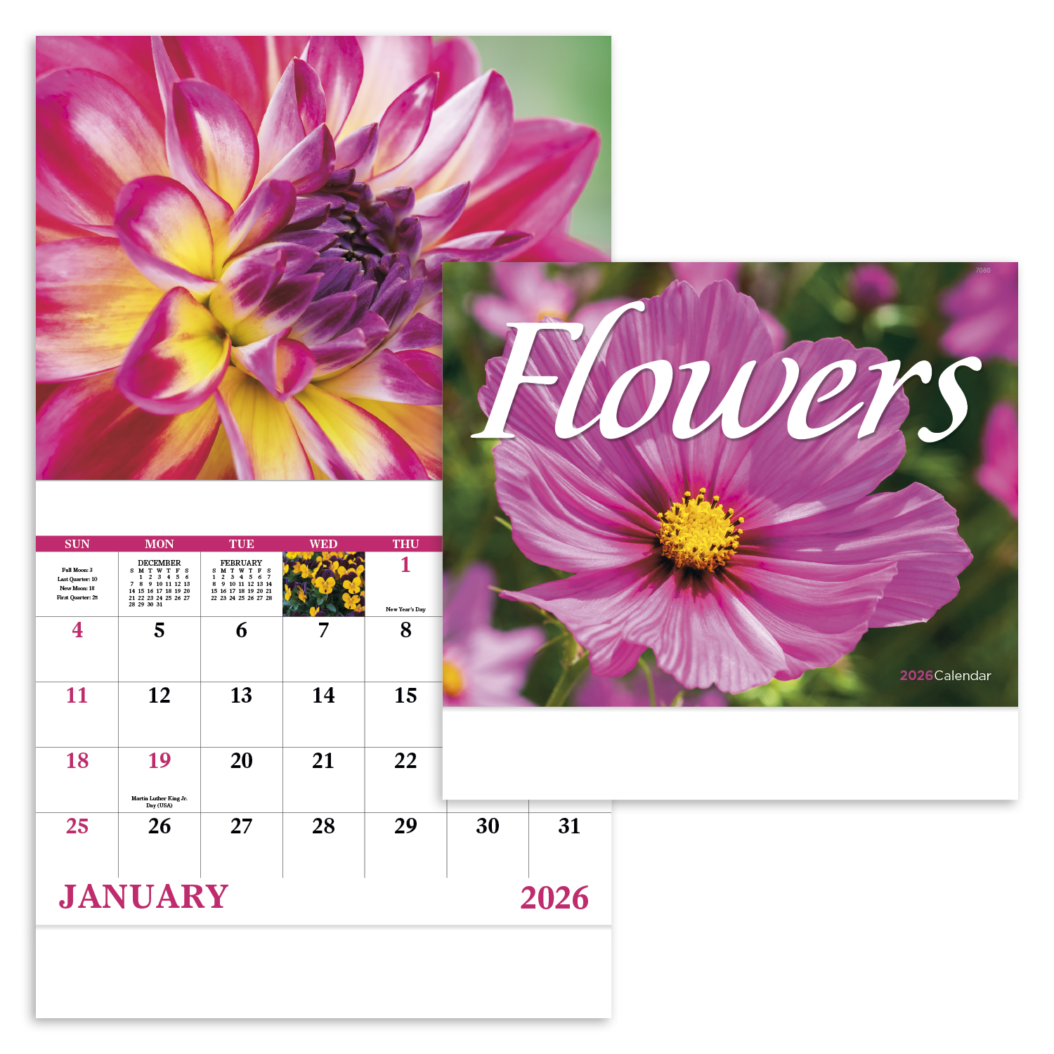 Good Value™ Flowers - Stapled Calendar 14