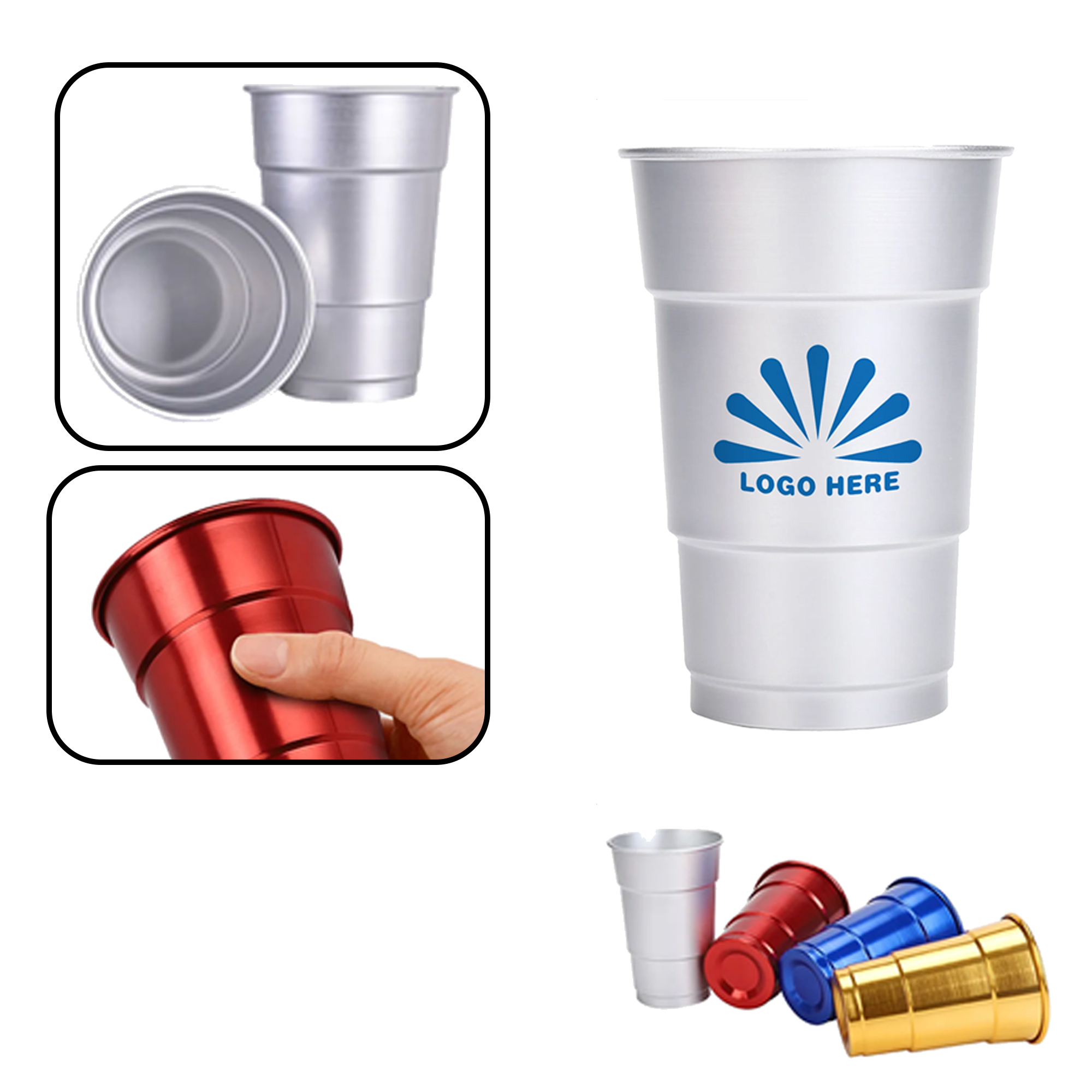 MOQ 50 PCS Logo Aluminum Drinkware 2