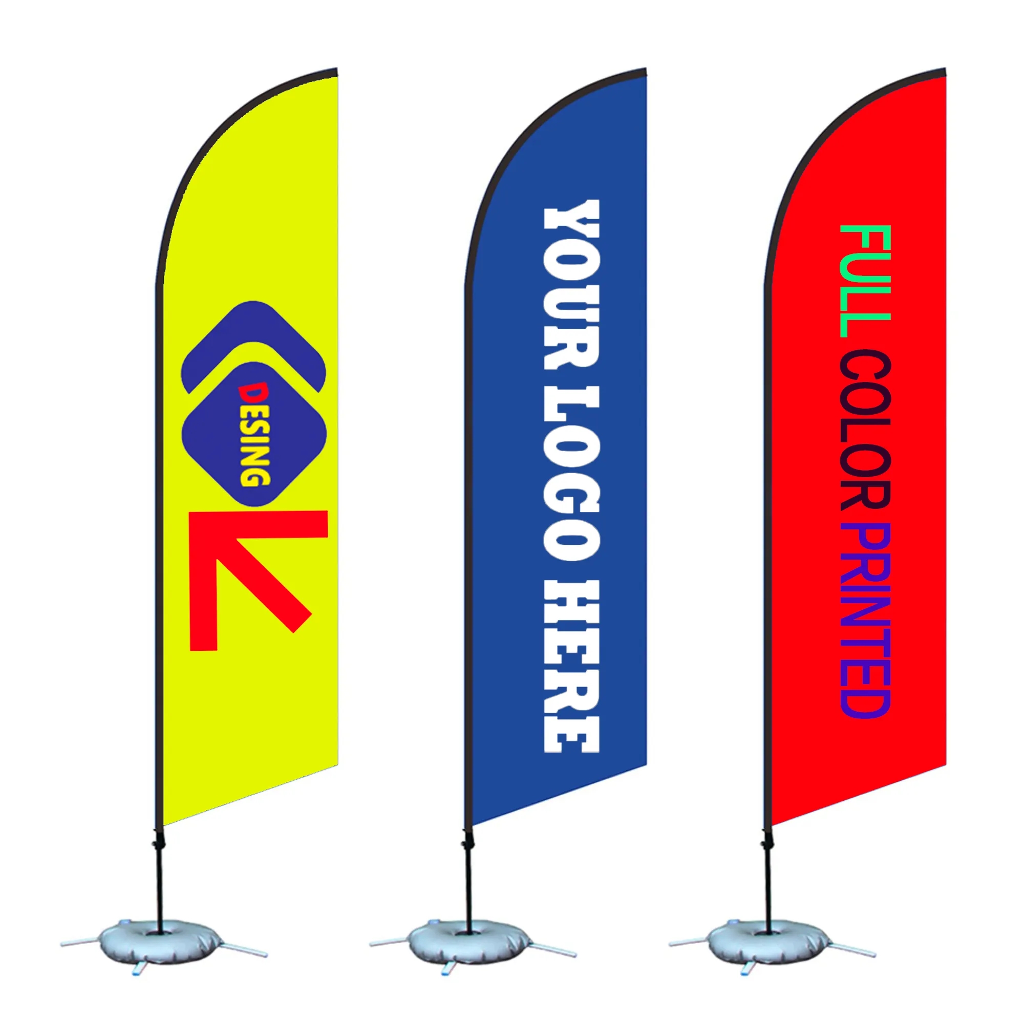 11' Premium Single Sided Feather Flag Kit Full Color 2