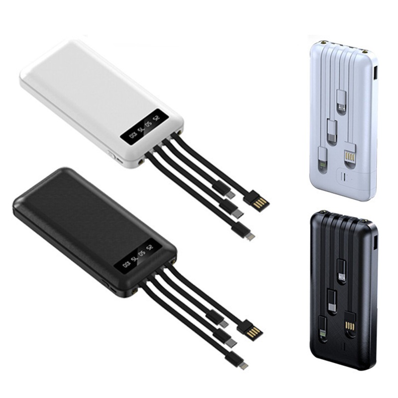 10000 Mah Power Bank W/ 4 Cables 2