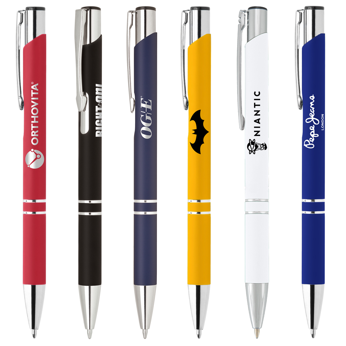 Knight-101 Soft Touch Pens with Chrome Trim 10