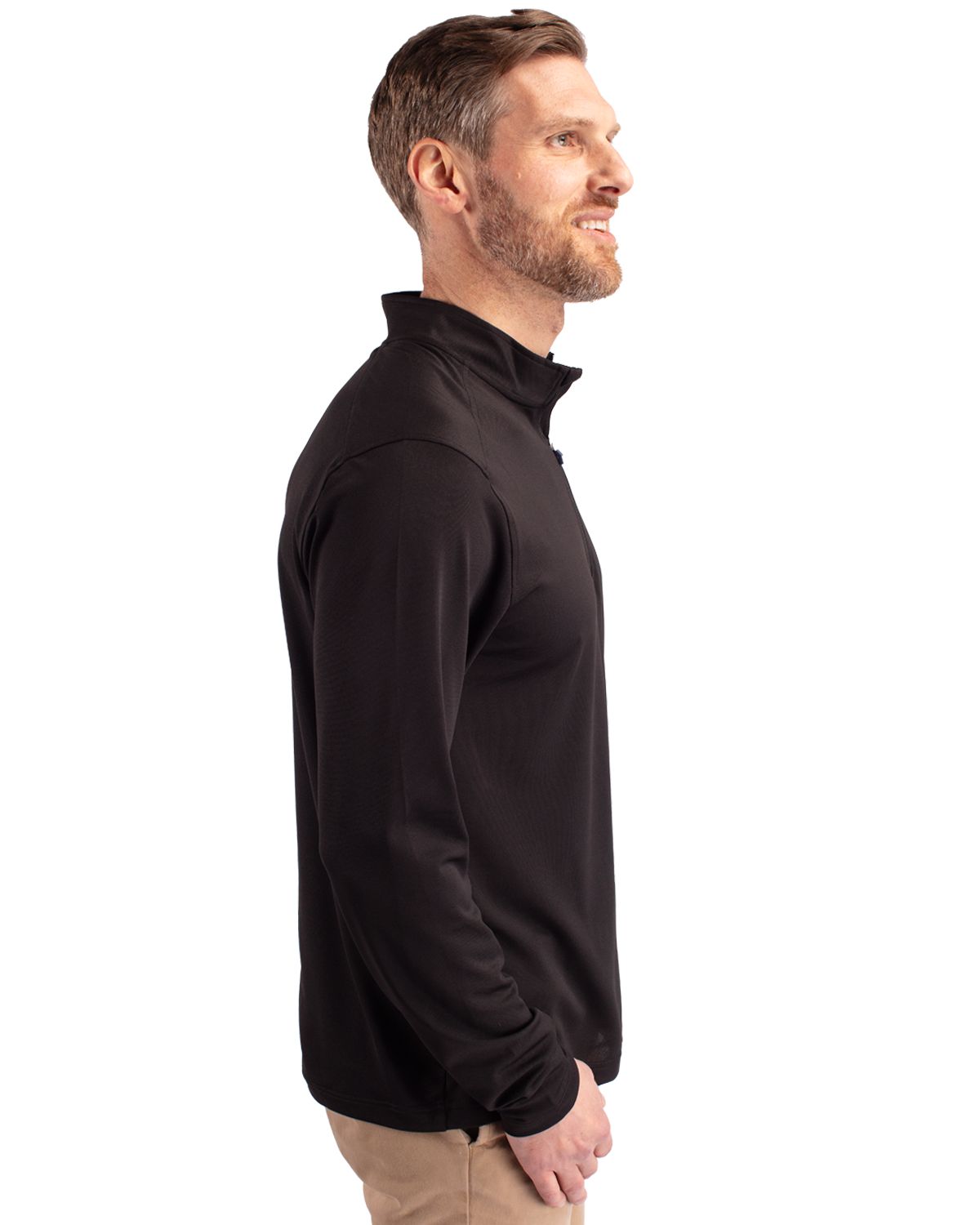 Virtue Eco Pique Recycled Quarter Zip Mens Big & Tall Pullover Big & Tall