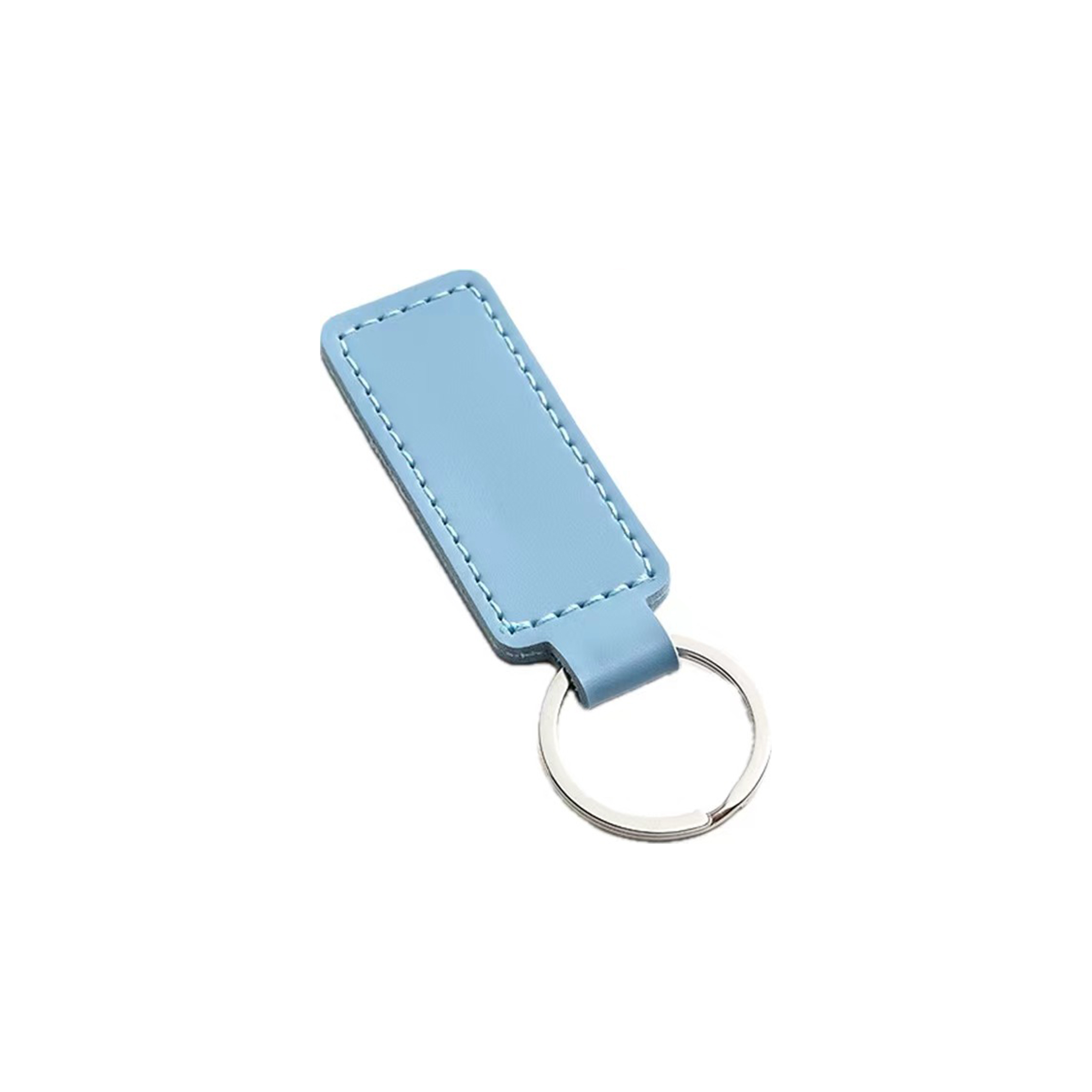 Vegan Leather Rectangle Shaped Keychain 8