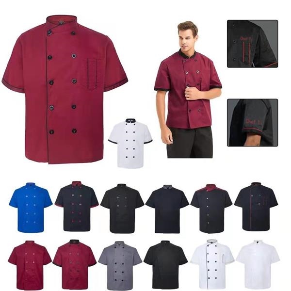 Unisex Short Sleeve Chef Coat Jacket 3