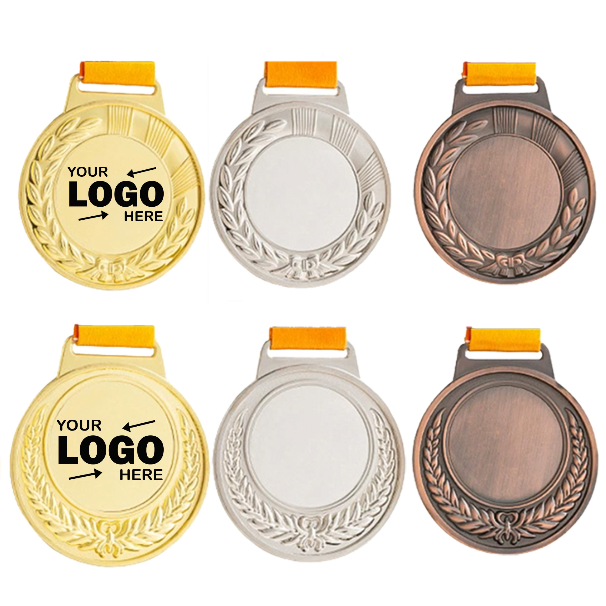 Customizable Olive Branch Themed Sports Competition Medal 3