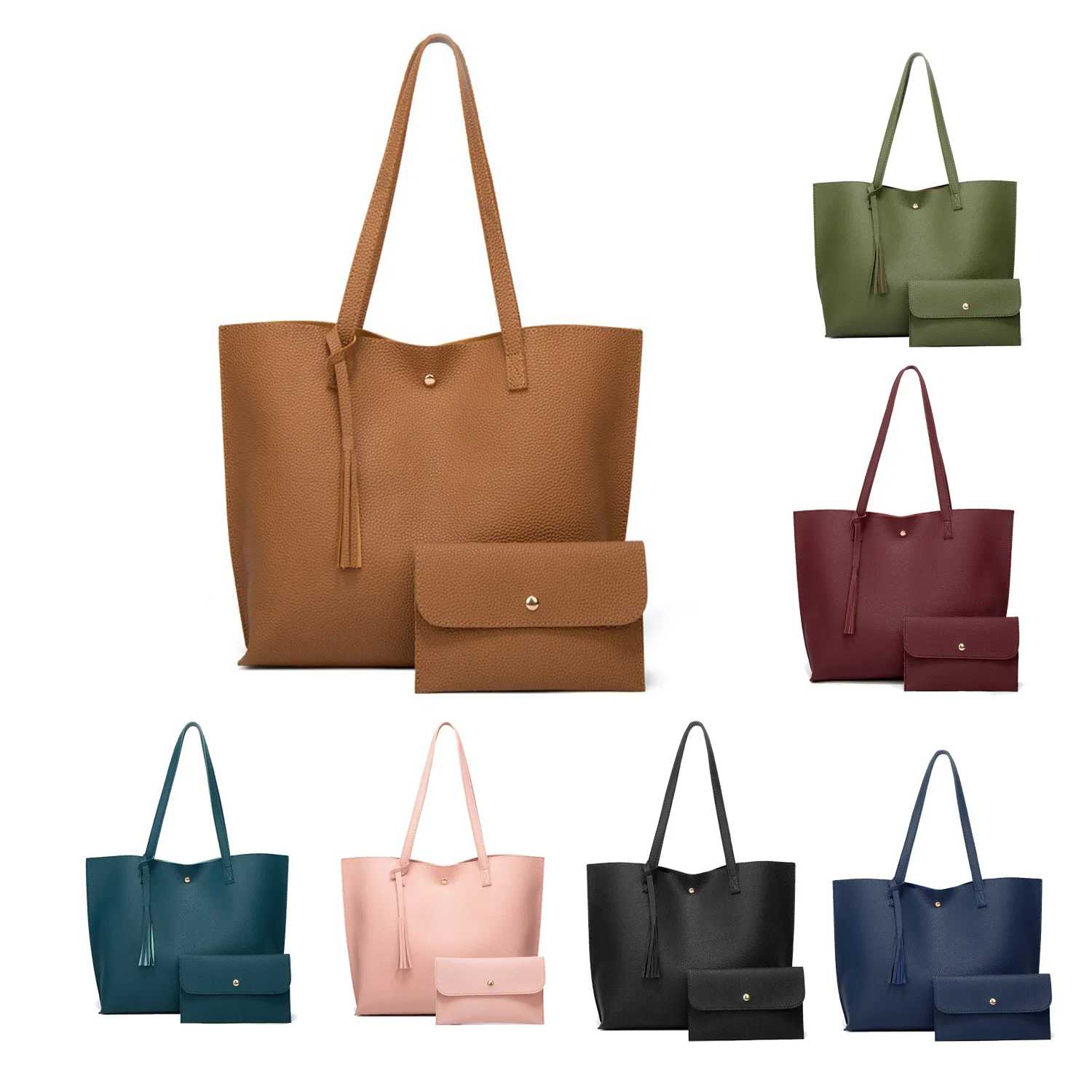 Soft Faux Leather Tote Shoulder Bag 1
