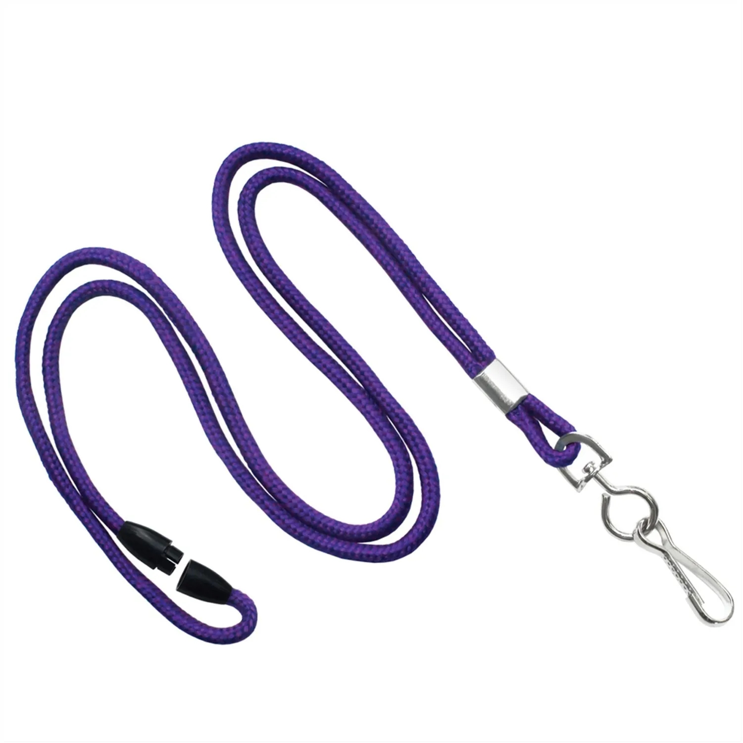 1/8" Round Braid Cord Breakaway Lanyard with Swivel J-Hook 7