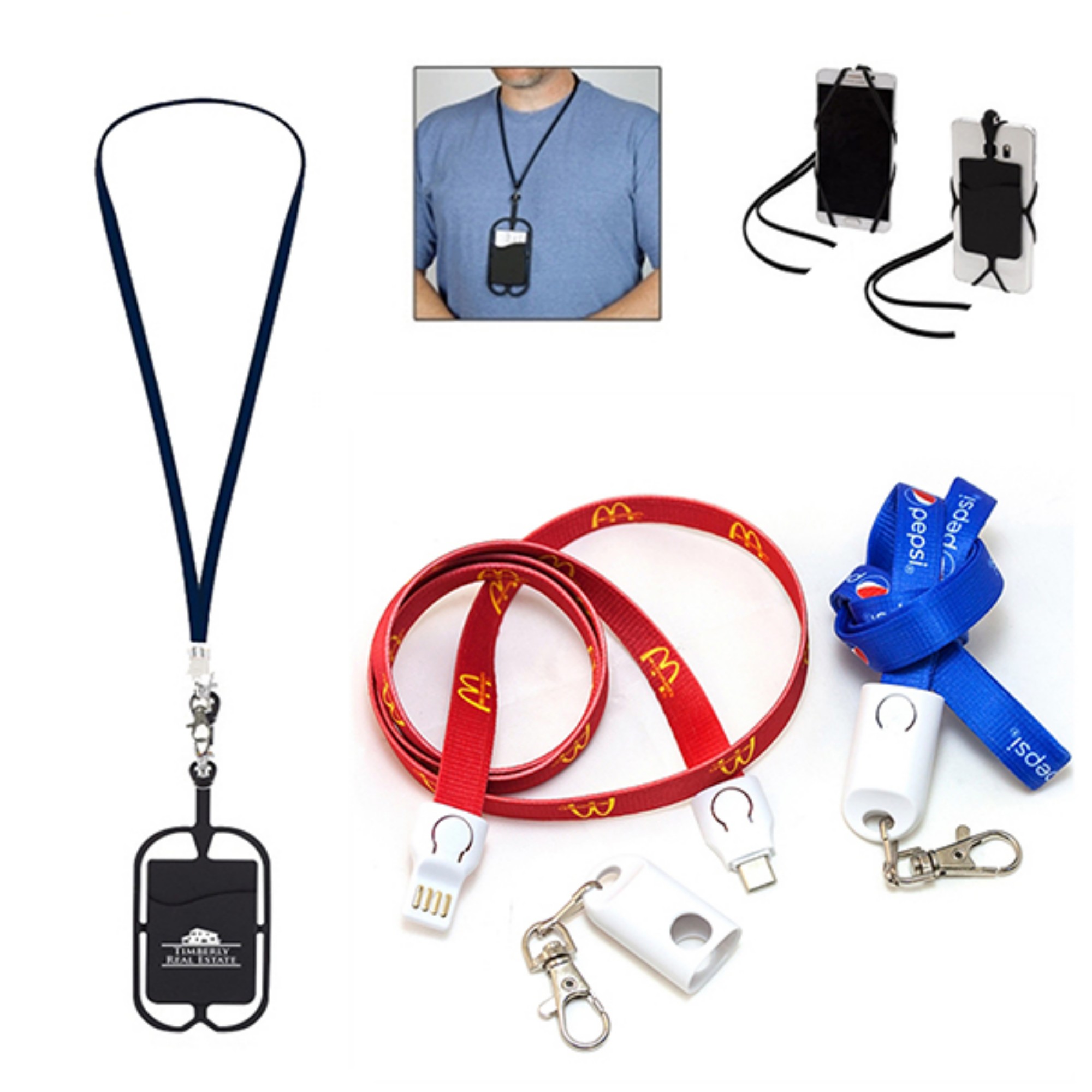 2-In-1 Charging Cable Lanyard With Phone Holder 2